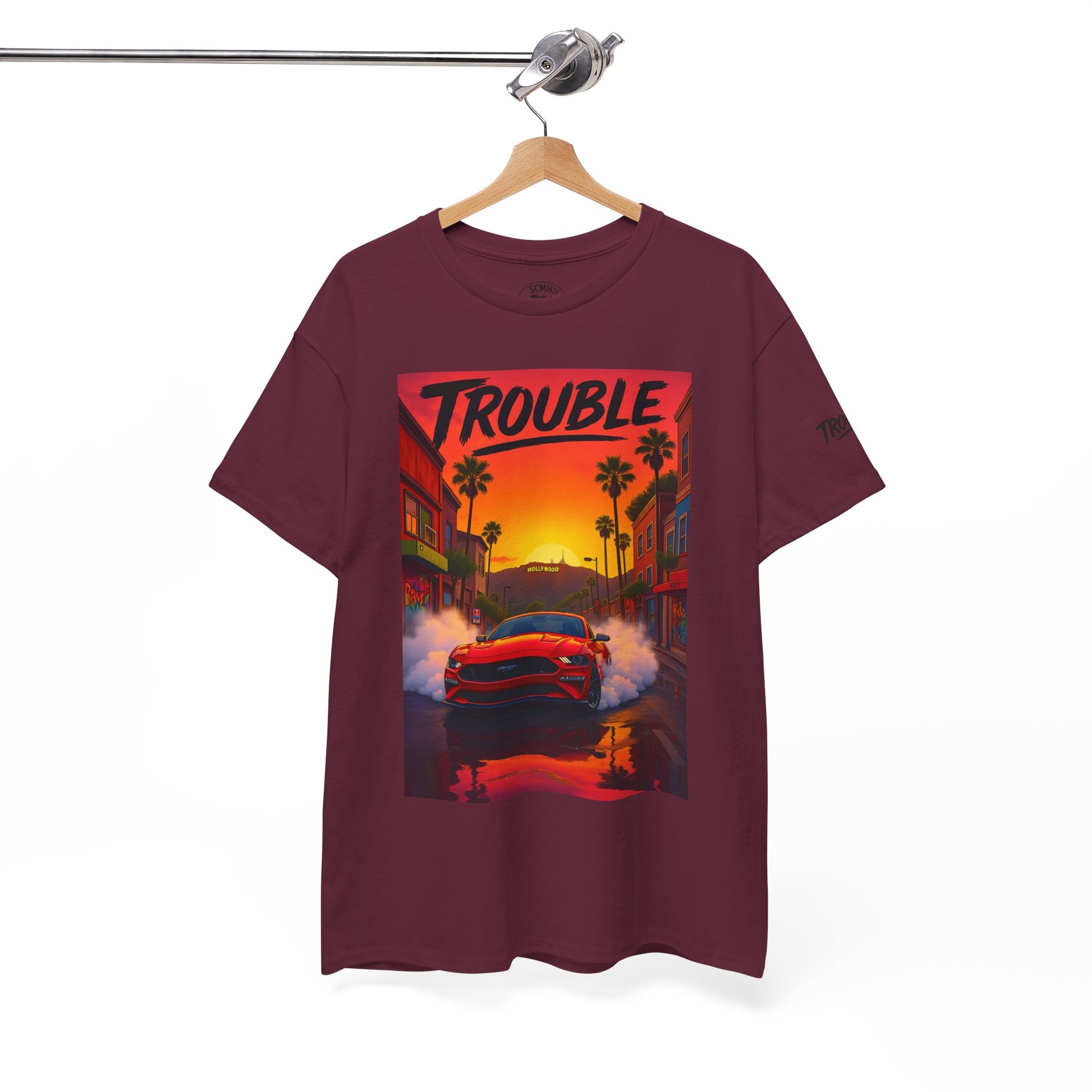 Trouble Retro Trouble Graphic Tee, Unisex Cotton T-Shirt, Cool Streetwear Shirt, Casual Summer Tee, Gift for Car Lovers
