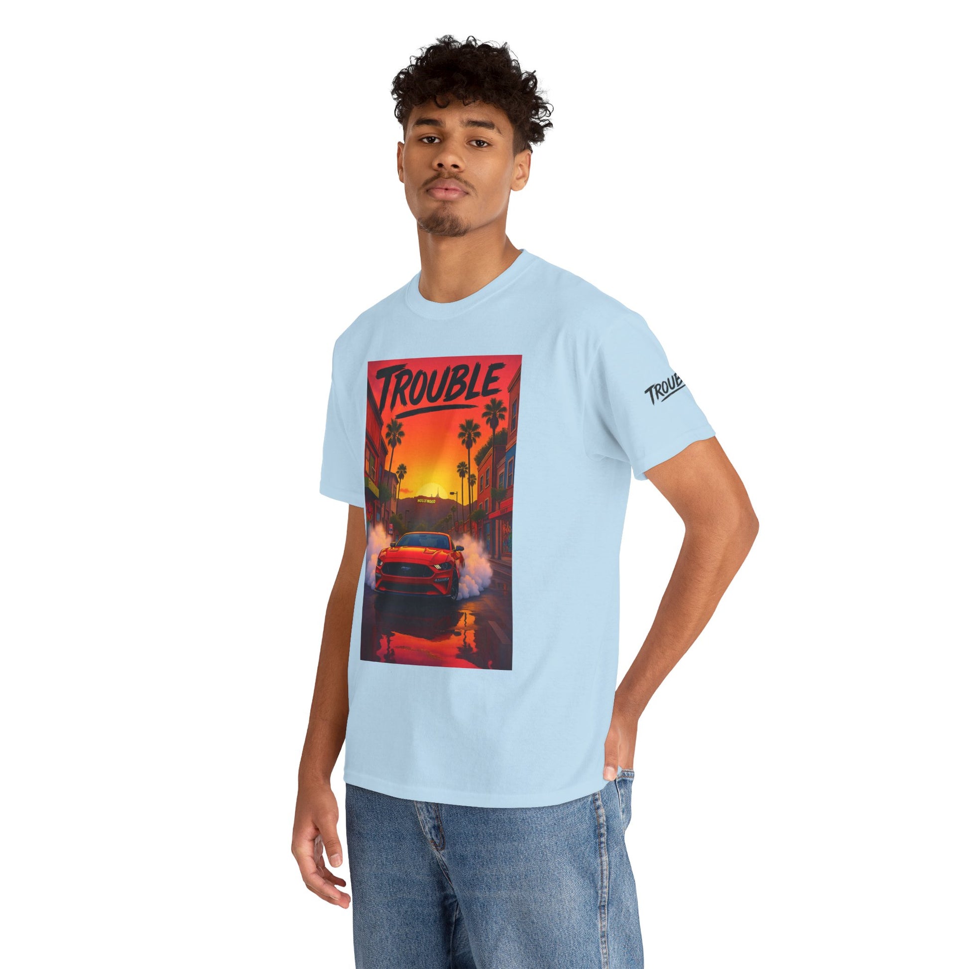 Trouble Retro Trouble Graphic Tee, Unisex Cotton T-Shirt, Cool Streetwear Shirt, Casual Summer Tee, Gift for Car Lovers
