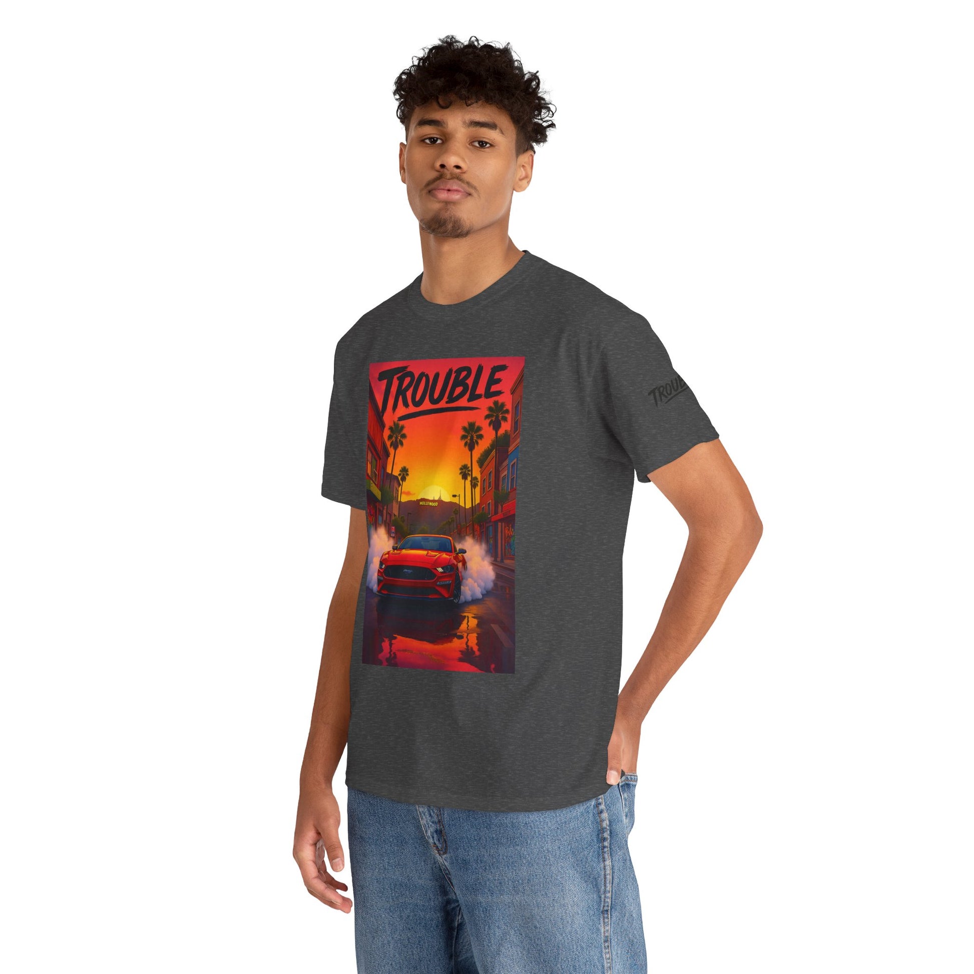 Trouble Retro Trouble Graphic Tee, Unisex Cotton T-Shirt, Cool Streetwear Shirt, Casual Summer Tee, Gift for Car Lovers
