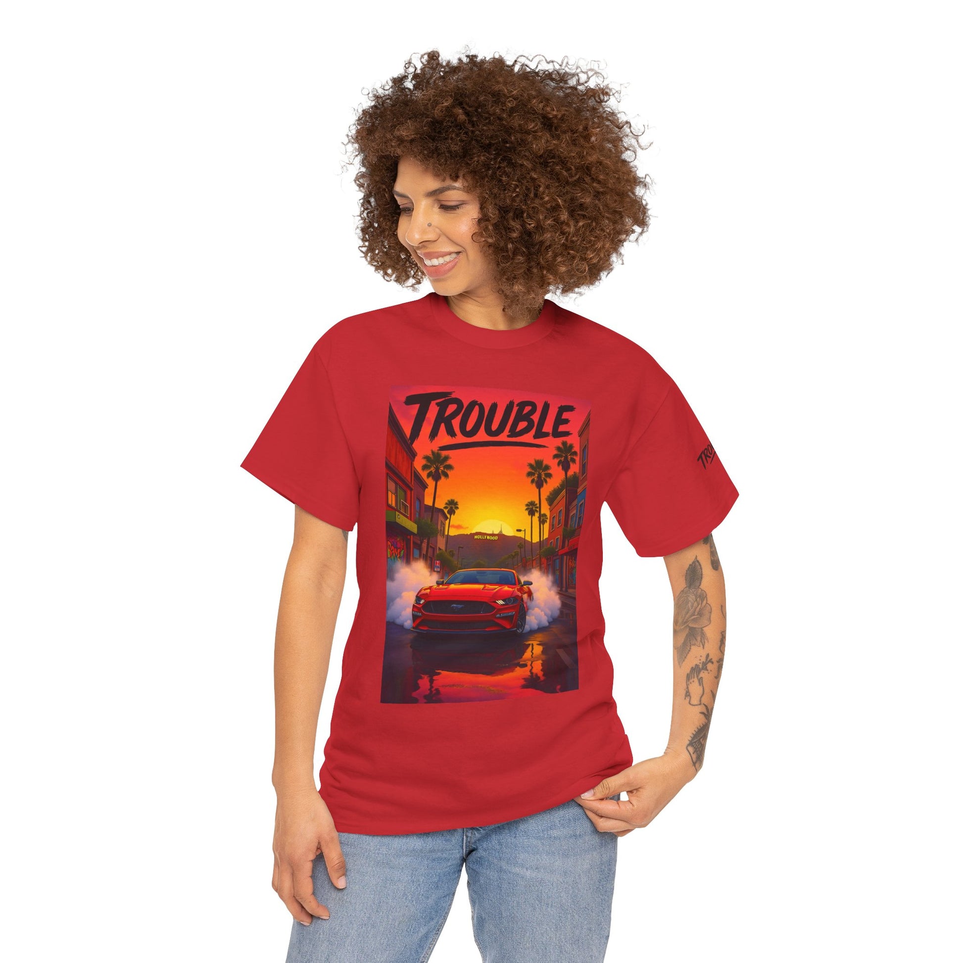 Trouble Retro Trouble Graphic Tee, Unisex Cotton T-Shirt, Cool Streetwear Shirt, Casual Summer Tee, Gift for Car Lovers