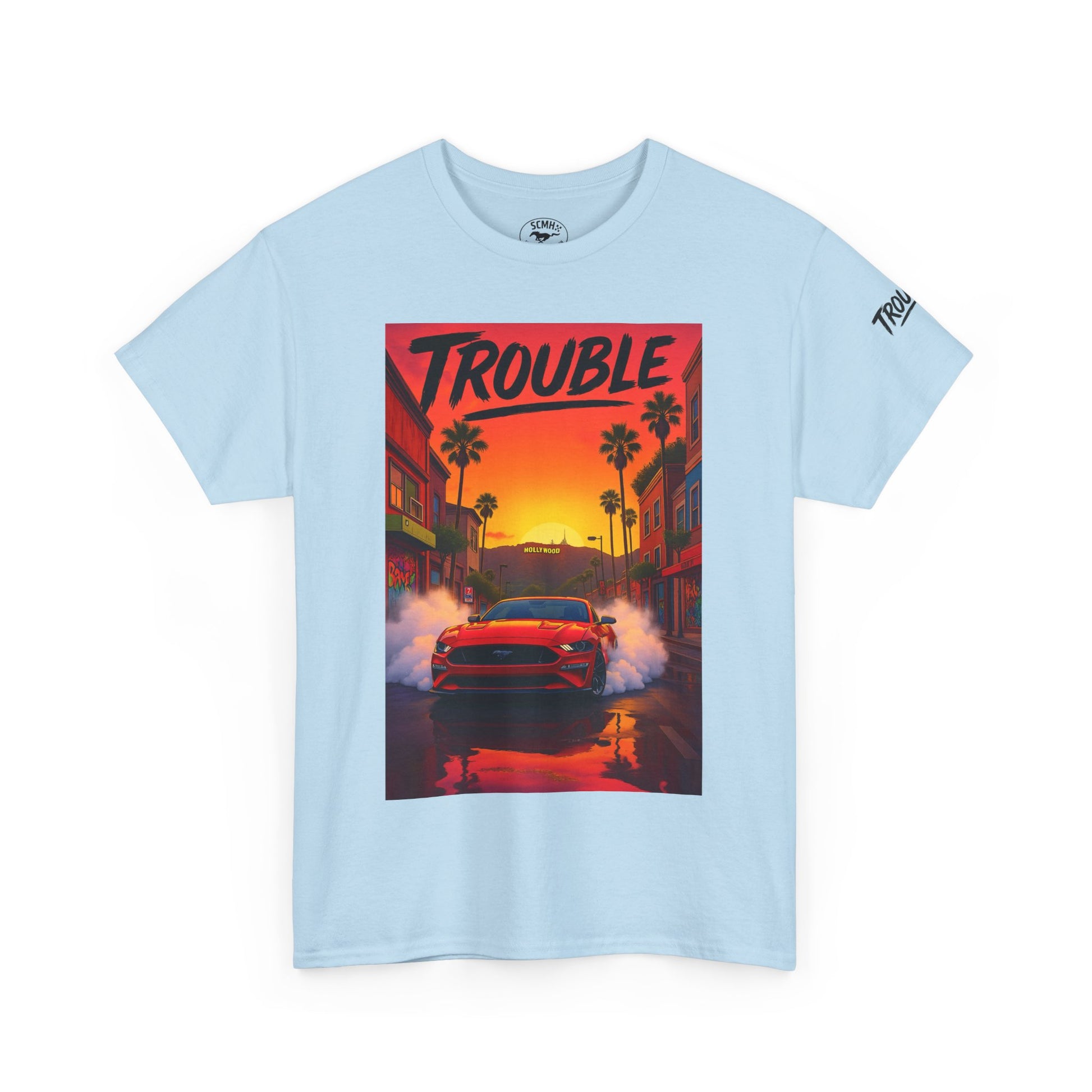 Trouble Retro Trouble Graphic Tee, Unisex Cotton T-Shirt, Cool Streetwear Shirt, Casual Summer Tee, Gift for Car Lovers