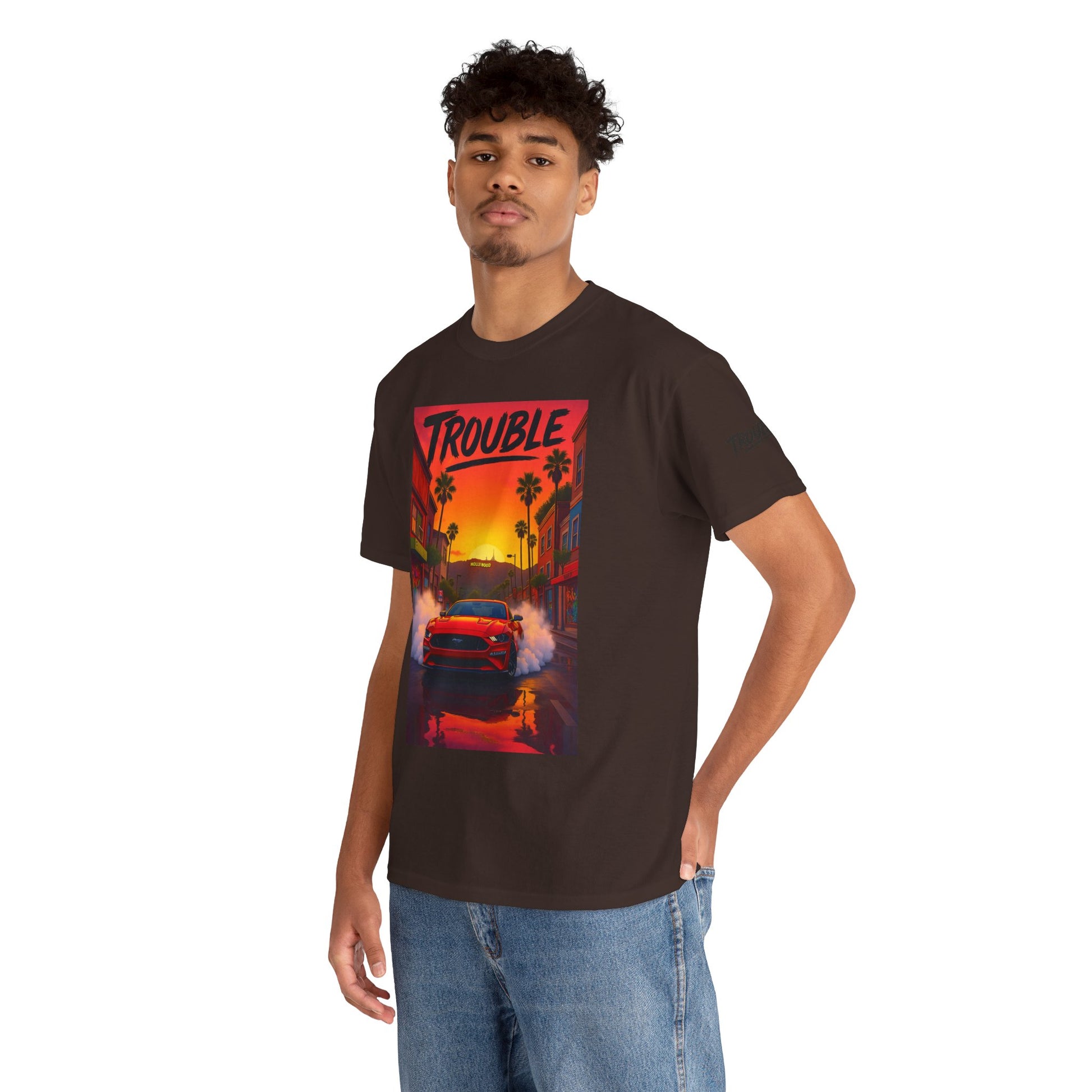 Trouble Retro Trouble Graphic Tee, Unisex Cotton T-Shirt, Cool Streetwear Shirt, Casual Summer Tee, Gift for Car Lovers