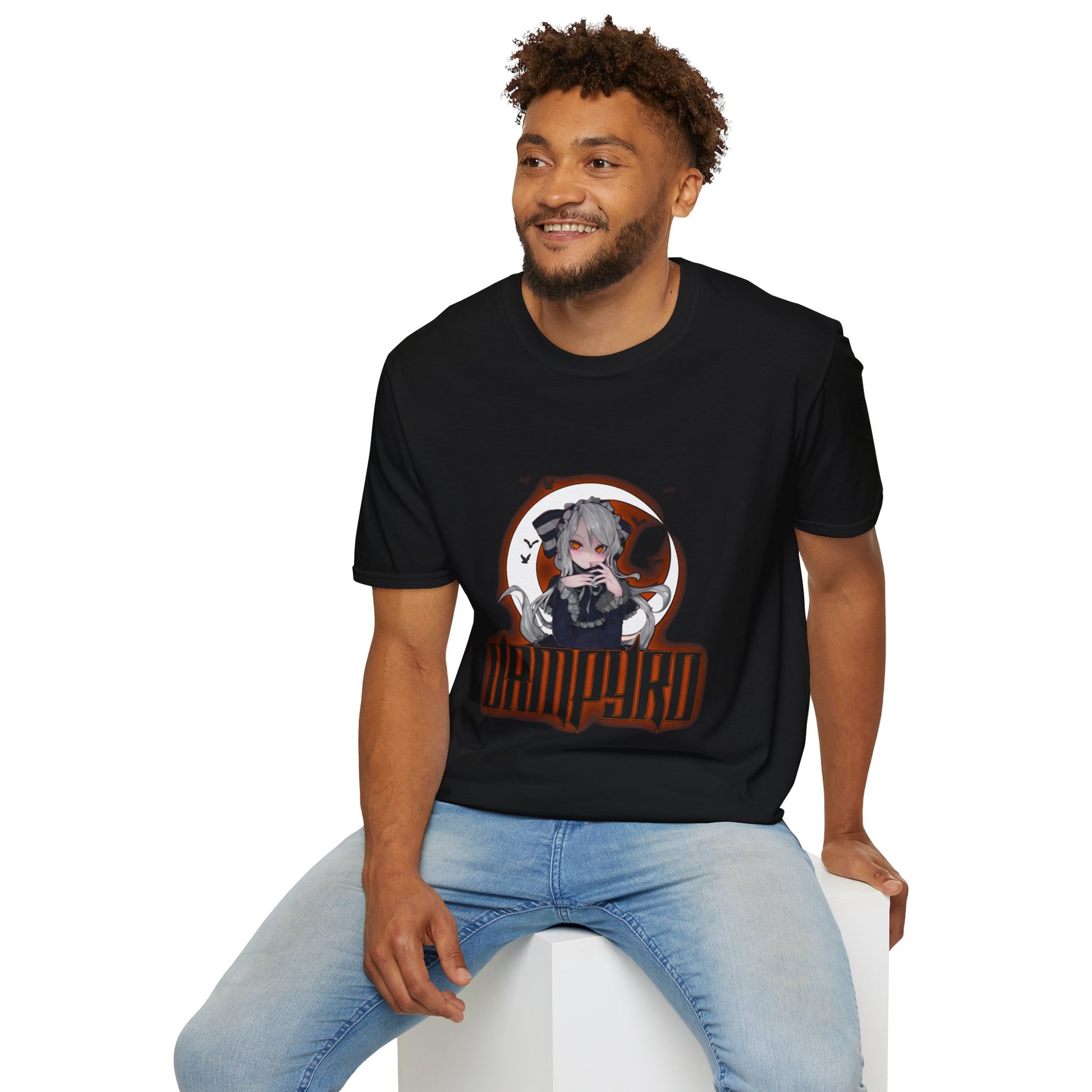 Vampire Crimson Original Graphic T-Shirt, Unisex Tee for Cosplay, Halloween Costume, Casual Wear, Edgy Street Style, Gift for Fans