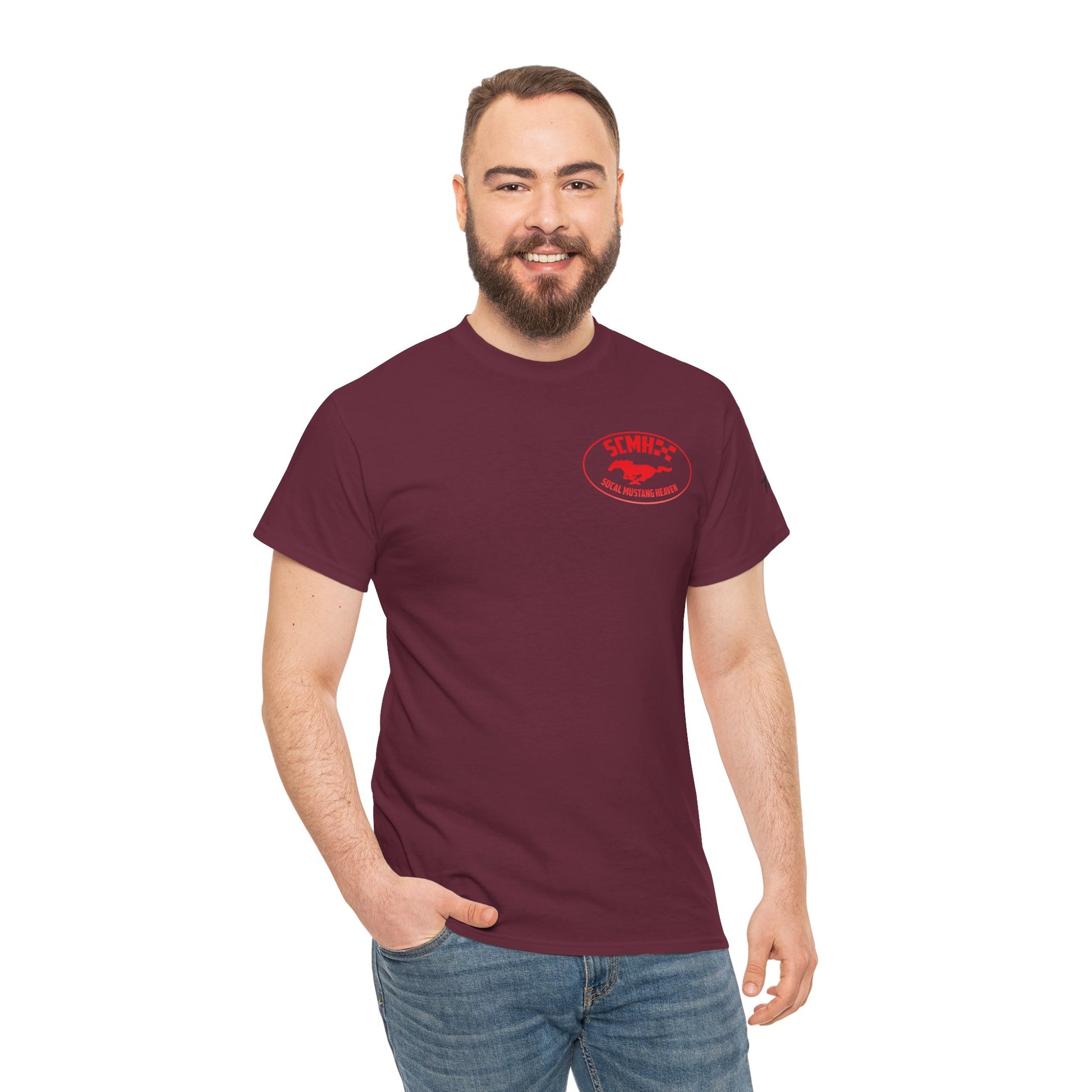 Unisex Heavy Cotton Tee with SoCal Mustang Heaven Design, Casual Tee, Gift for Car Lovers, Mustang Enthusiast Shirt, Iconic Graphic Tee