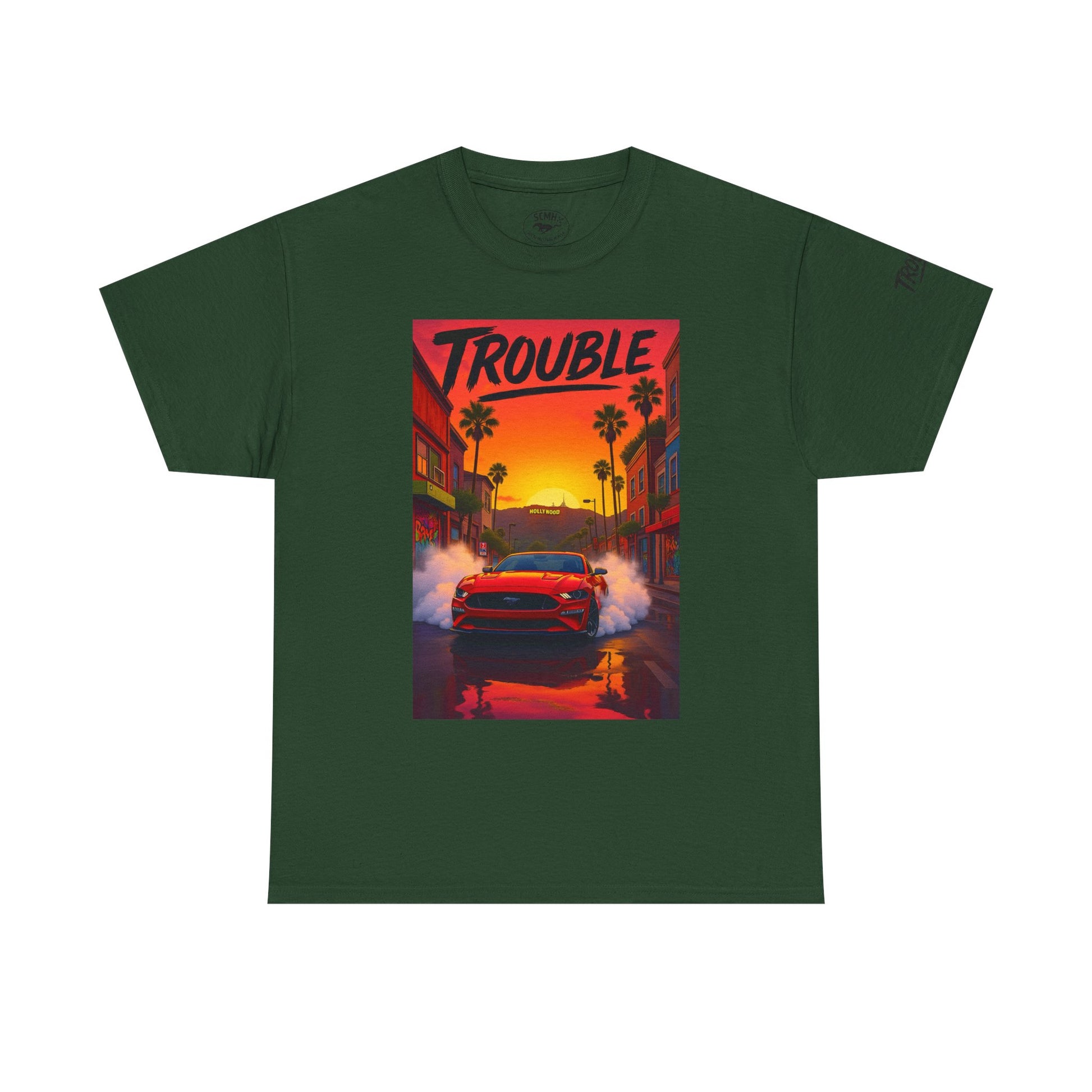 Trouble Retro Trouble Graphic Tee, Unisex Cotton T-Shirt, Cool Streetwear Shirt, Casual Summer Tee, Gift for Car Lovers