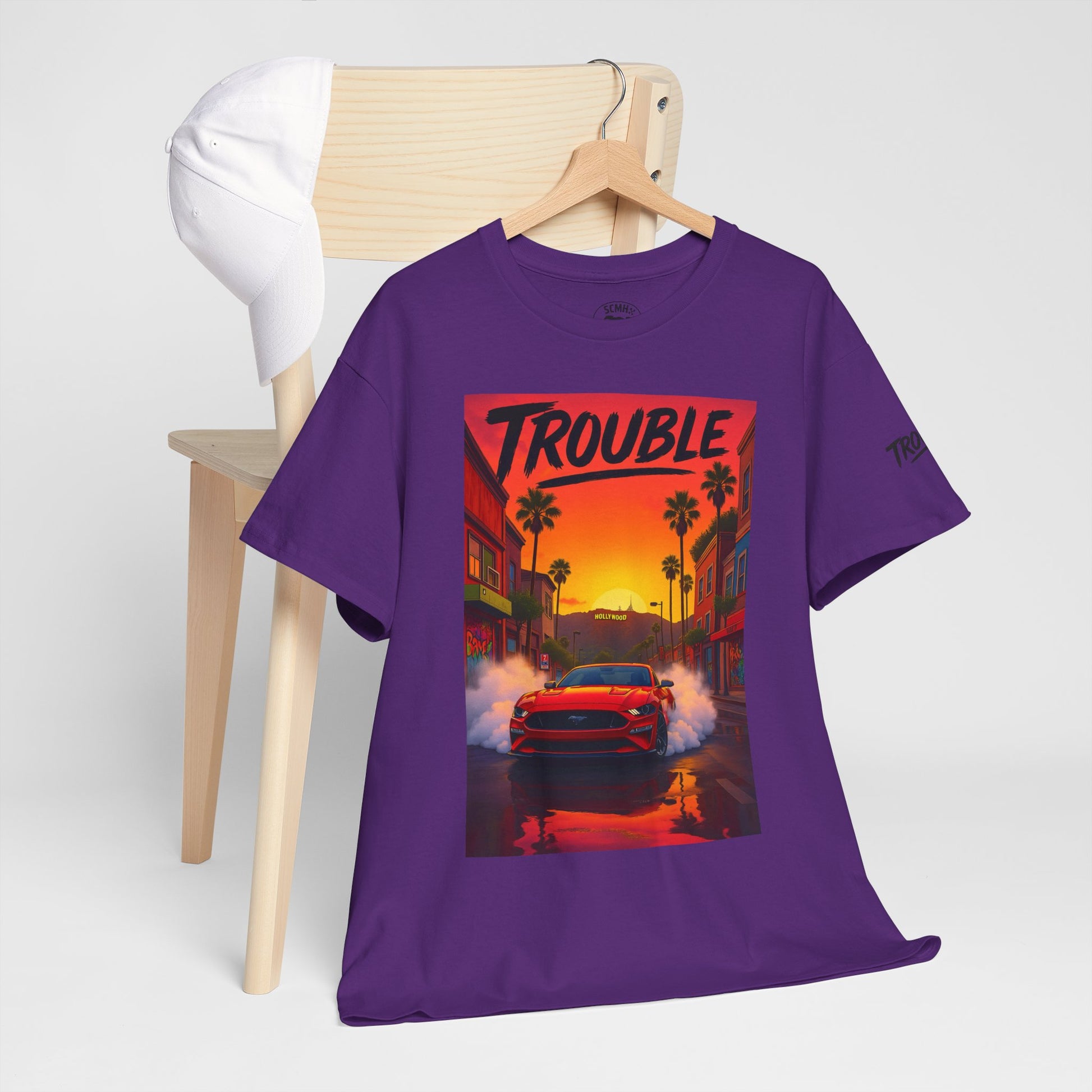 Trouble Retro Trouble Graphic Tee, Unisex Cotton T-Shirt, Cool Streetwear Shirt, Casual Summer Tee, Gift for Car Lovers