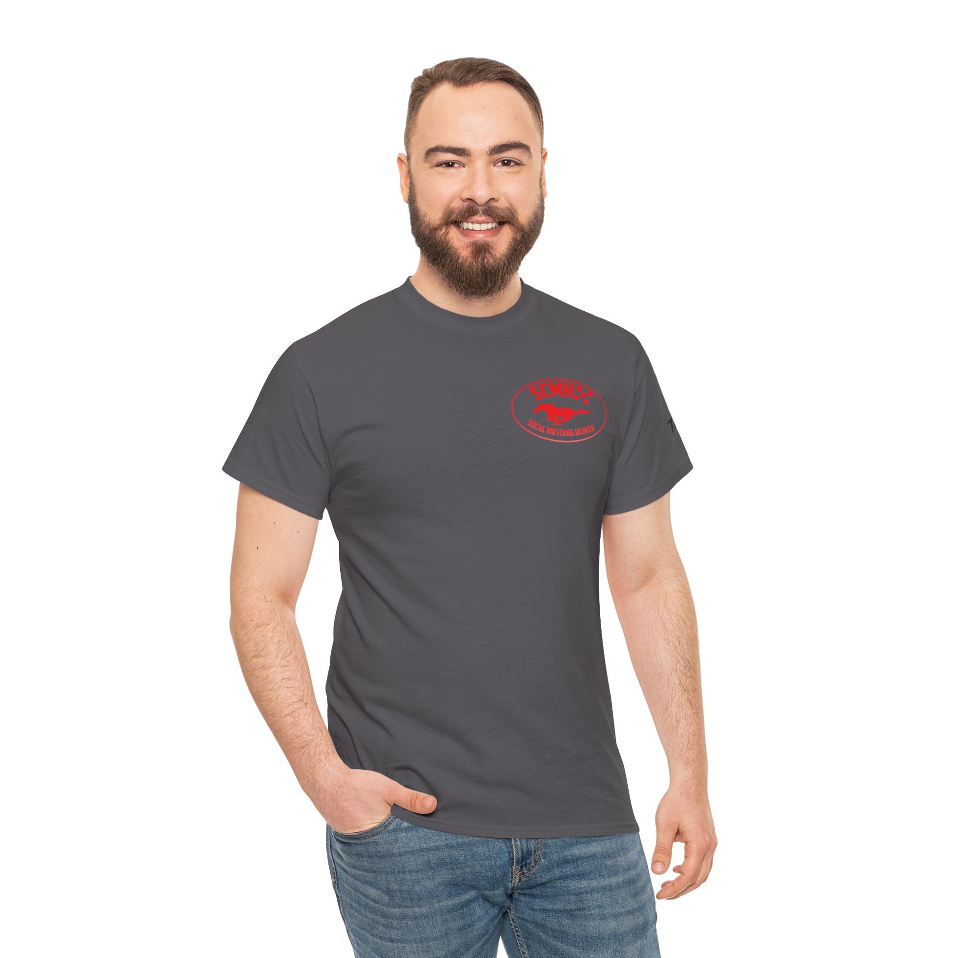 Unisex Heavy Cotton Tee with SoCal Mustang Heaven Design, Casual Tee, Gift for Car Lovers, Mustang Enthusiast Shirt, Iconic Graphic Tee