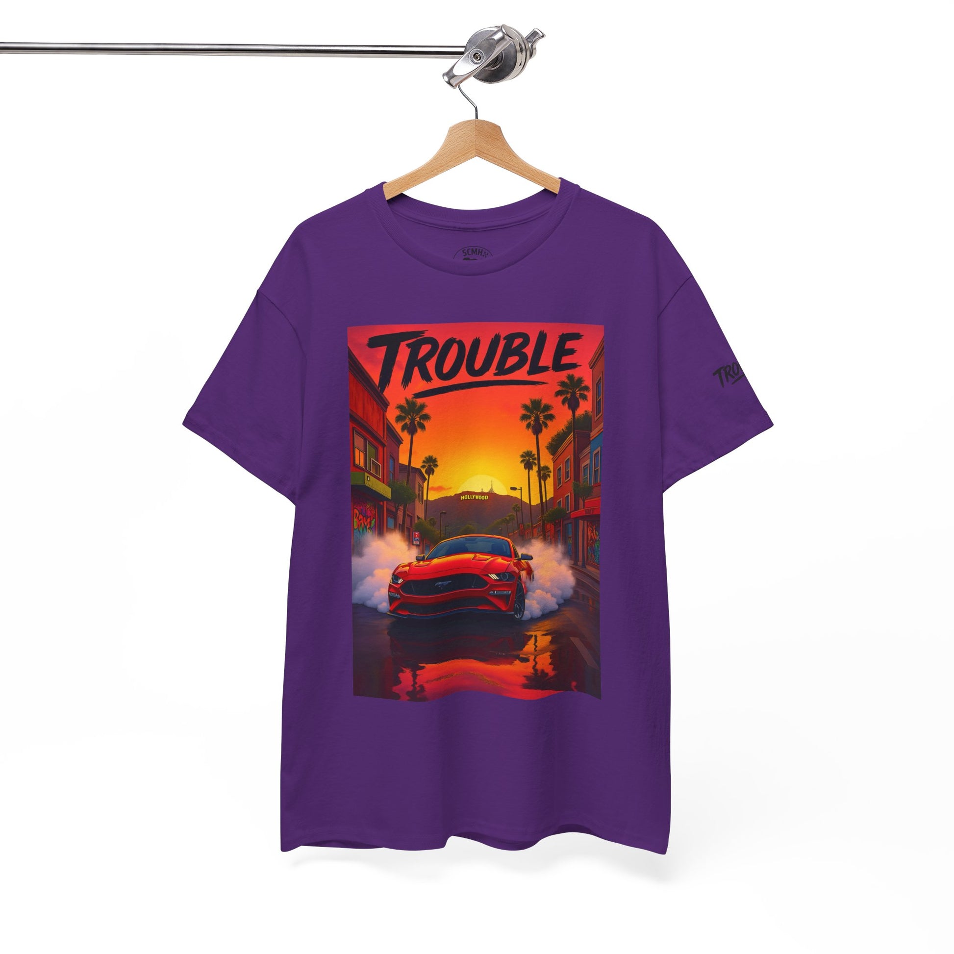 Trouble Retro Trouble Graphic Tee, Unisex Cotton T-Shirt, Cool Streetwear Shirt, Casual Summer Tee, Gift for Car Lovers