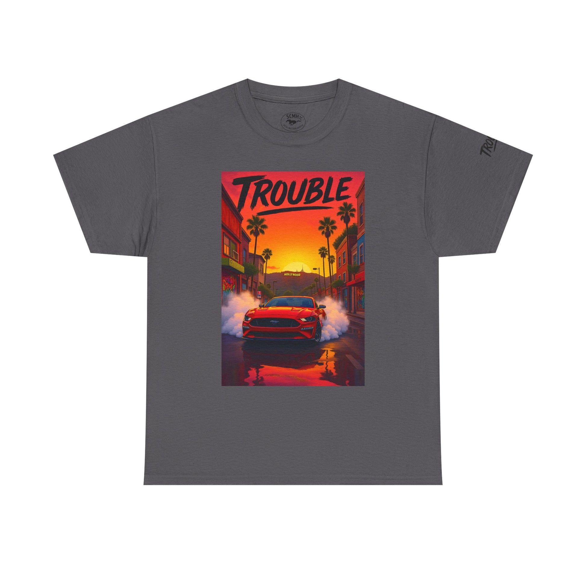 Trouble Retro Trouble Graphic Tee, Unisex Cotton T-Shirt, Cool Streetwear Shirt, Casual Summer Tee, Gift for Car Lovers