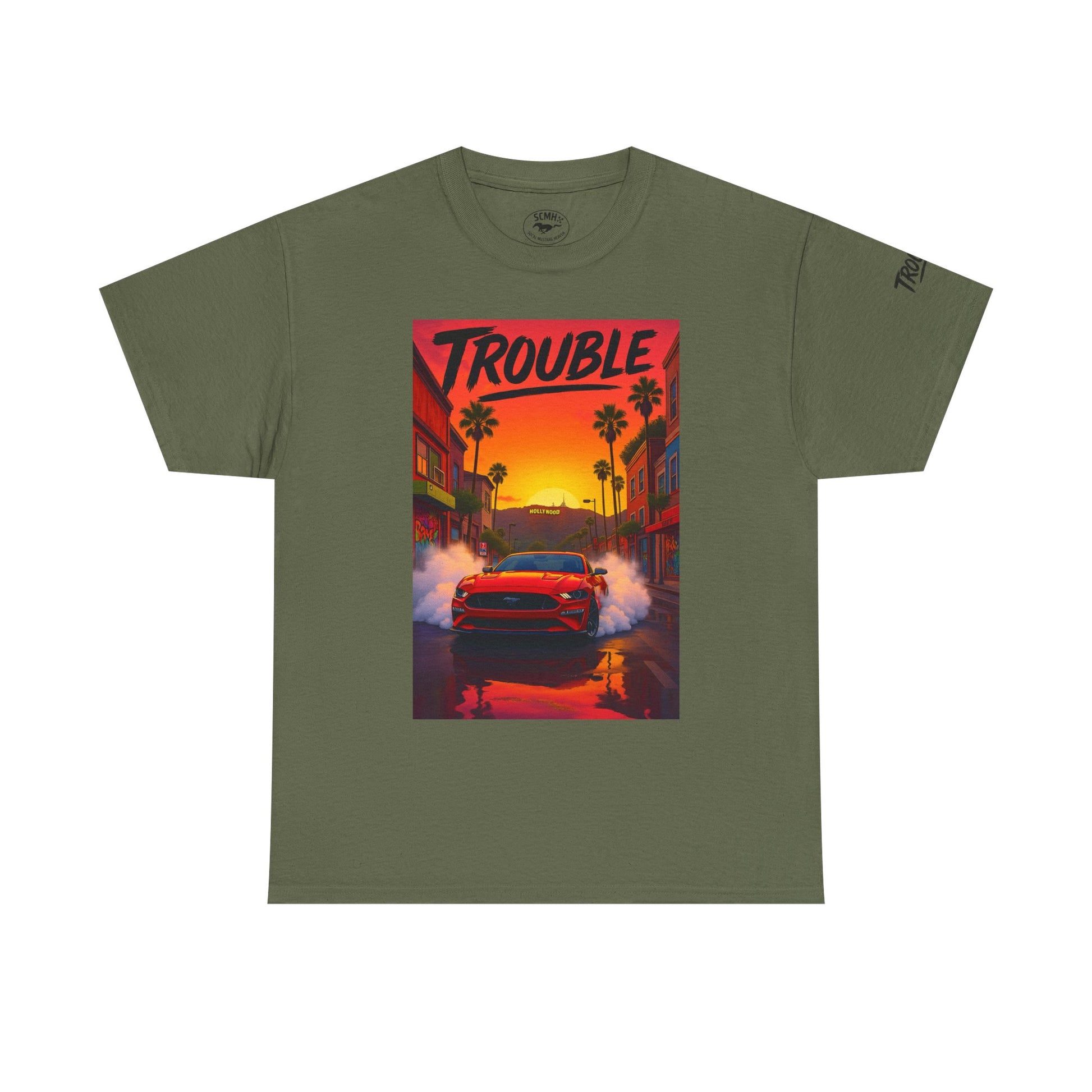 Trouble Retro Trouble Graphic Tee, Unisex Cotton T-Shirt, Cool Streetwear Shirt, Casual Summer Tee, Gift for Car Lovers