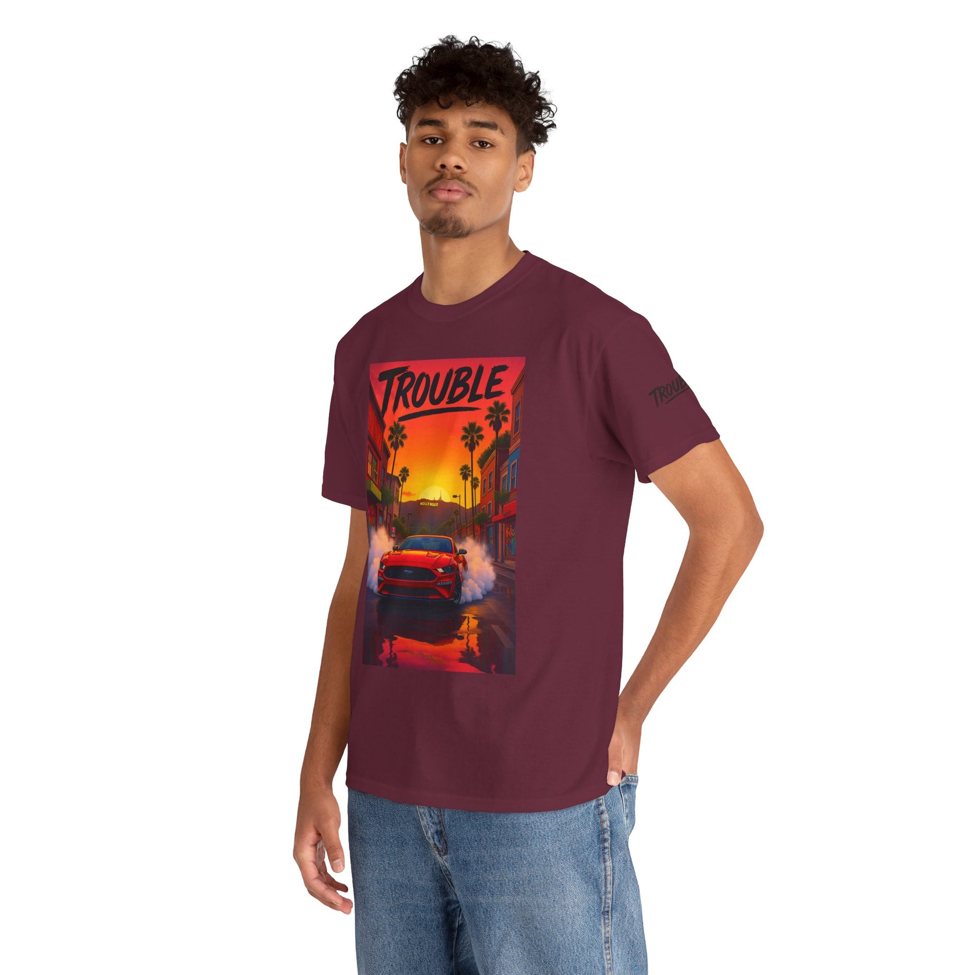 Trouble Retro Trouble Graphic Tee, Unisex Cotton T-Shirt, Cool Streetwear Shirt, Casual Summer Tee, Gift for Car Lovers