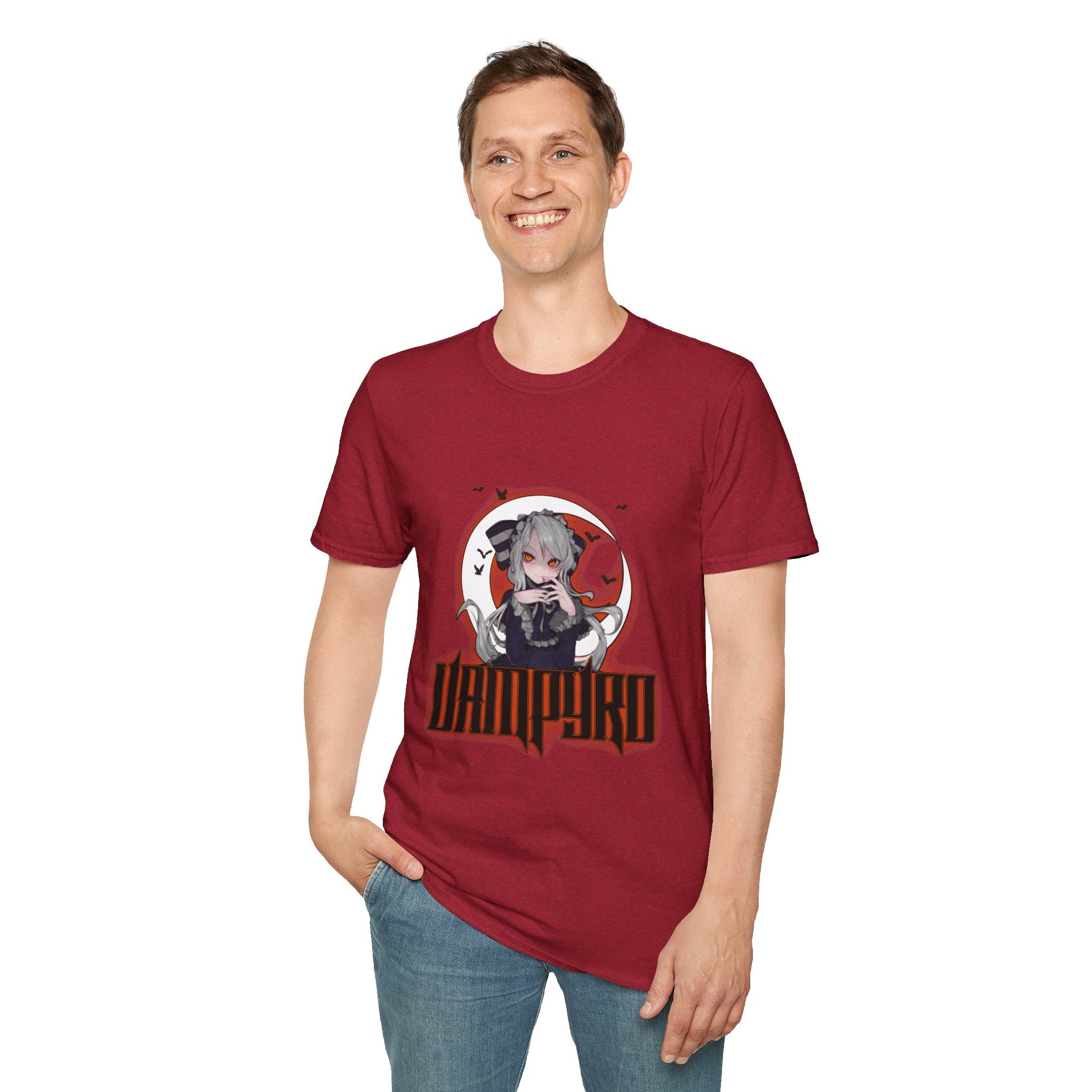 Vampire Crimson Original Graphic T-Shirt, Unisex Tee for Cosplay, Halloween Costume, Casual Wear, Edgy Street Style, Gift for Fans