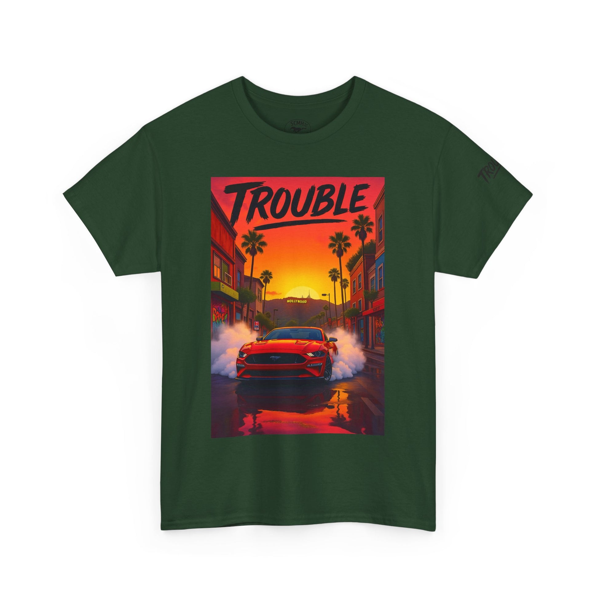 Trouble Retro Trouble Graphic Tee, Unisex Cotton T-Shirt, Cool Streetwear Shirt, Casual Summer Tee, Gift for Car Lovers