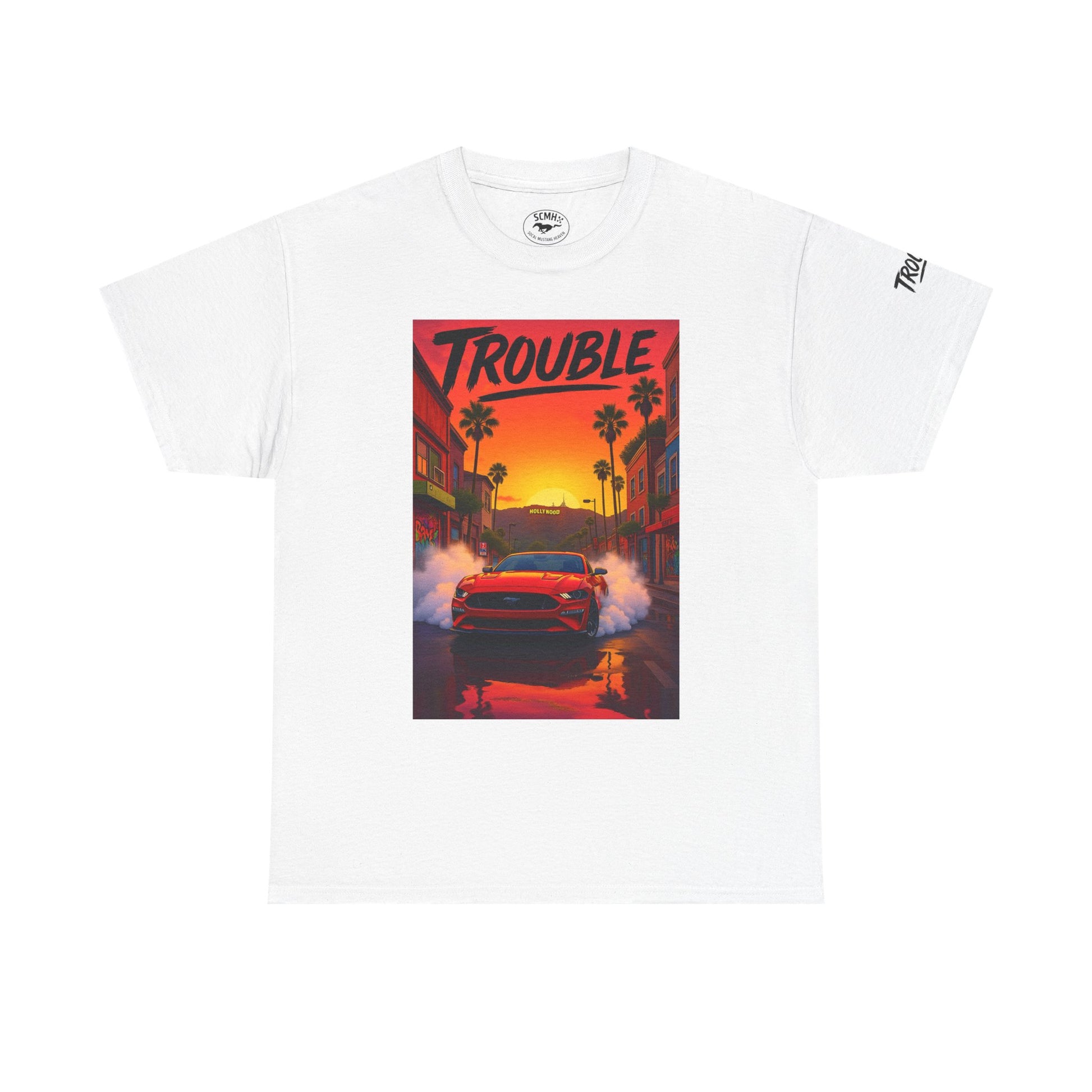 Trouble Retro Trouble Graphic Tee, Unisex Cotton T-Shirt, Cool Streetwear Shirt, Casual Summer Tee, Gift for Car Lovers