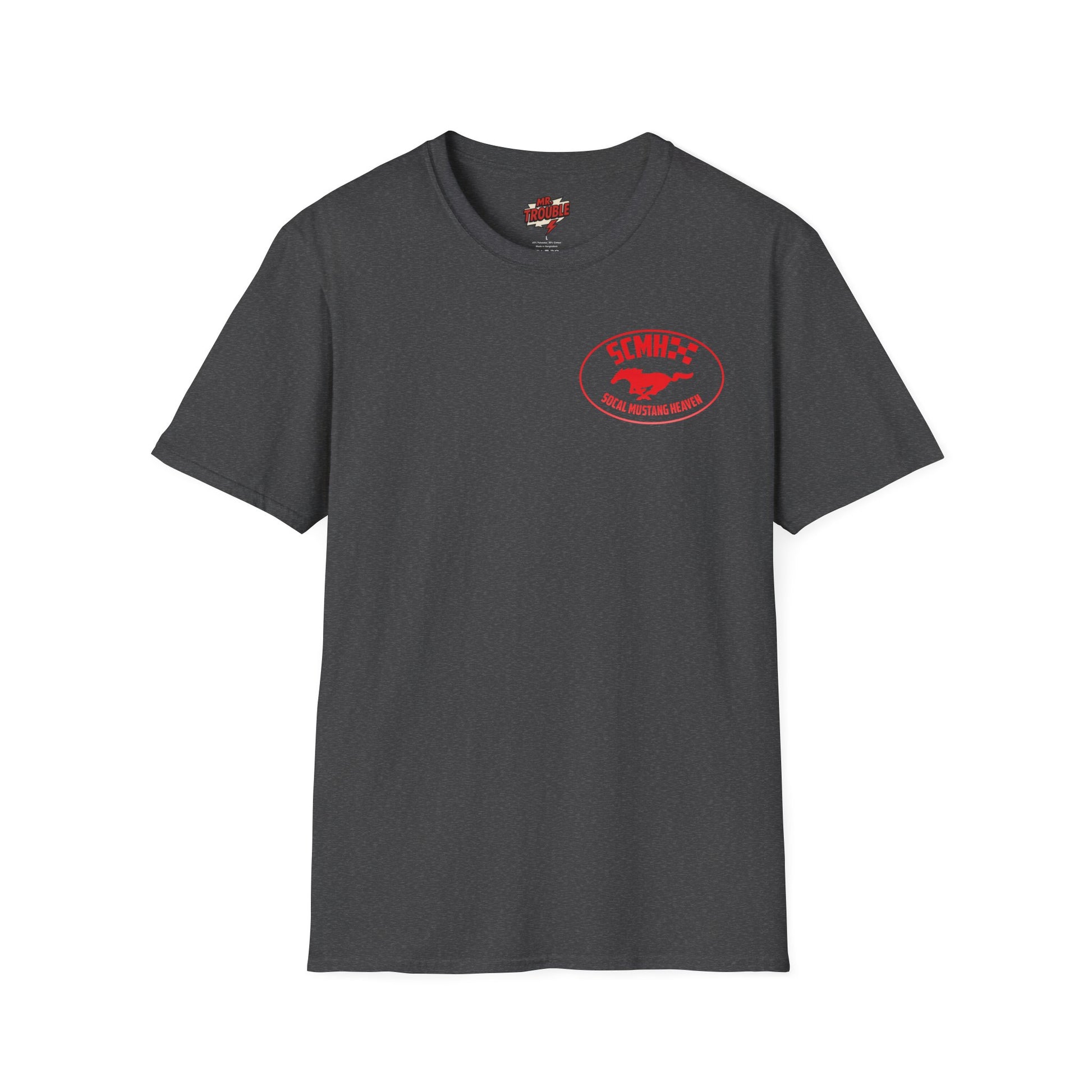 Mr. Trouble SoCal Mustang Heaven T-Shirt, Unisex T-Shirt, Vintage Style Tee, Horse Lover Gift, Car Enthusiast Apparel, Horse Racing Shirt