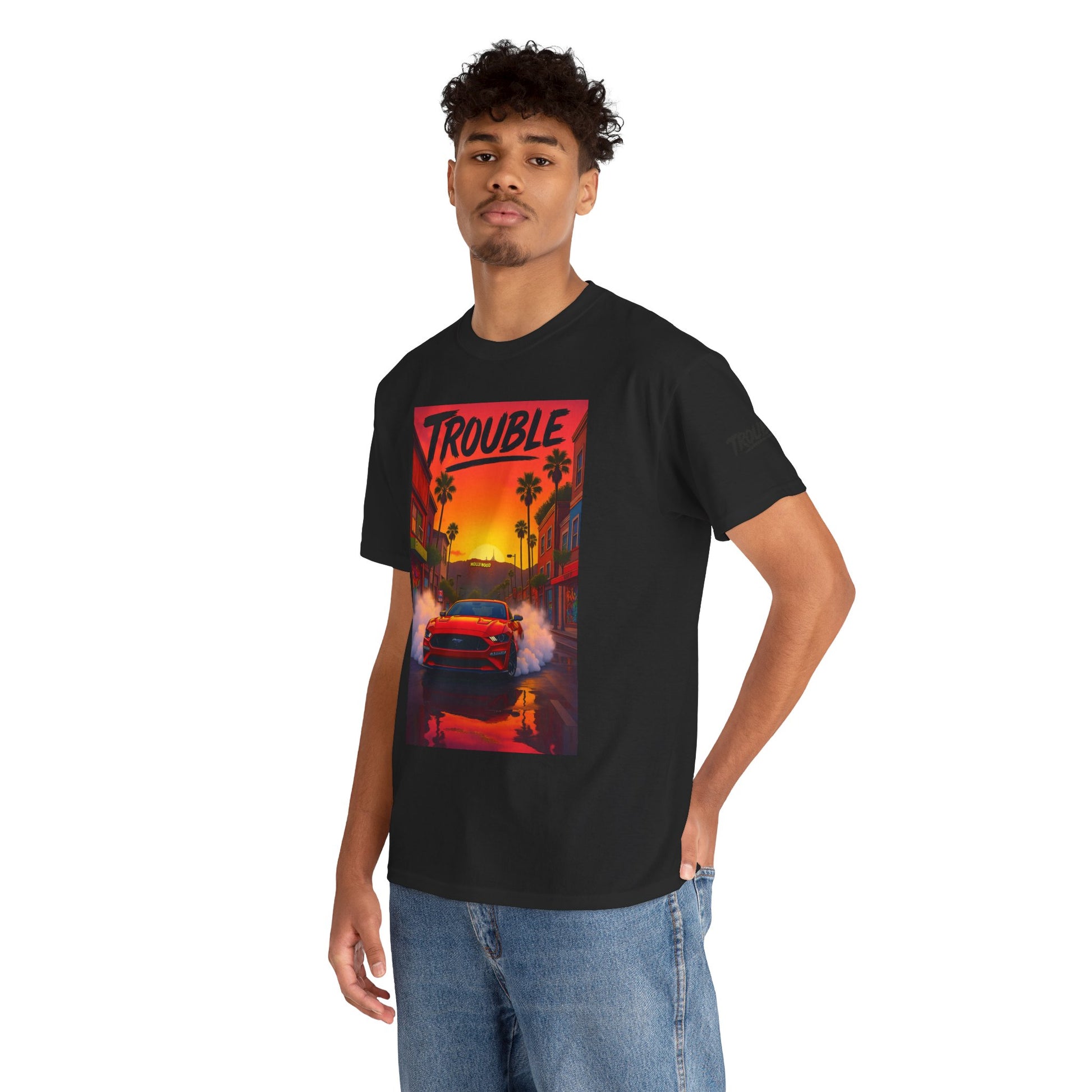 Trouble Retro Trouble Graphic Tee, Unisex Cotton T-Shirt, Cool Streetwear Shirt, Casual Summer Tee, Gift for Car Lovers
