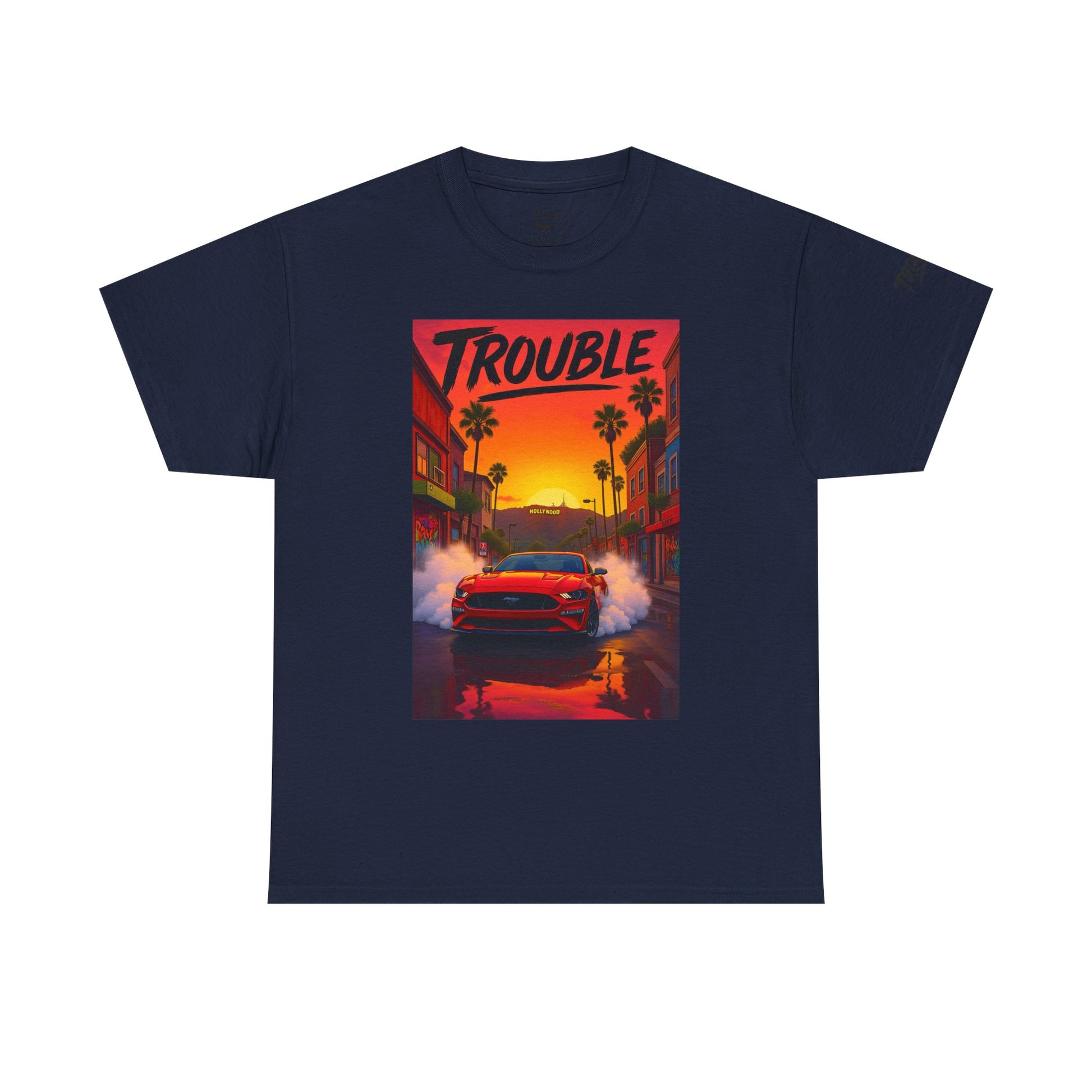 Trouble Retro Trouble Graphic Tee, Unisex Cotton T-Shirt, Cool Streetwear Shirt, Casual Summer Tee, Gift for Car Lovers