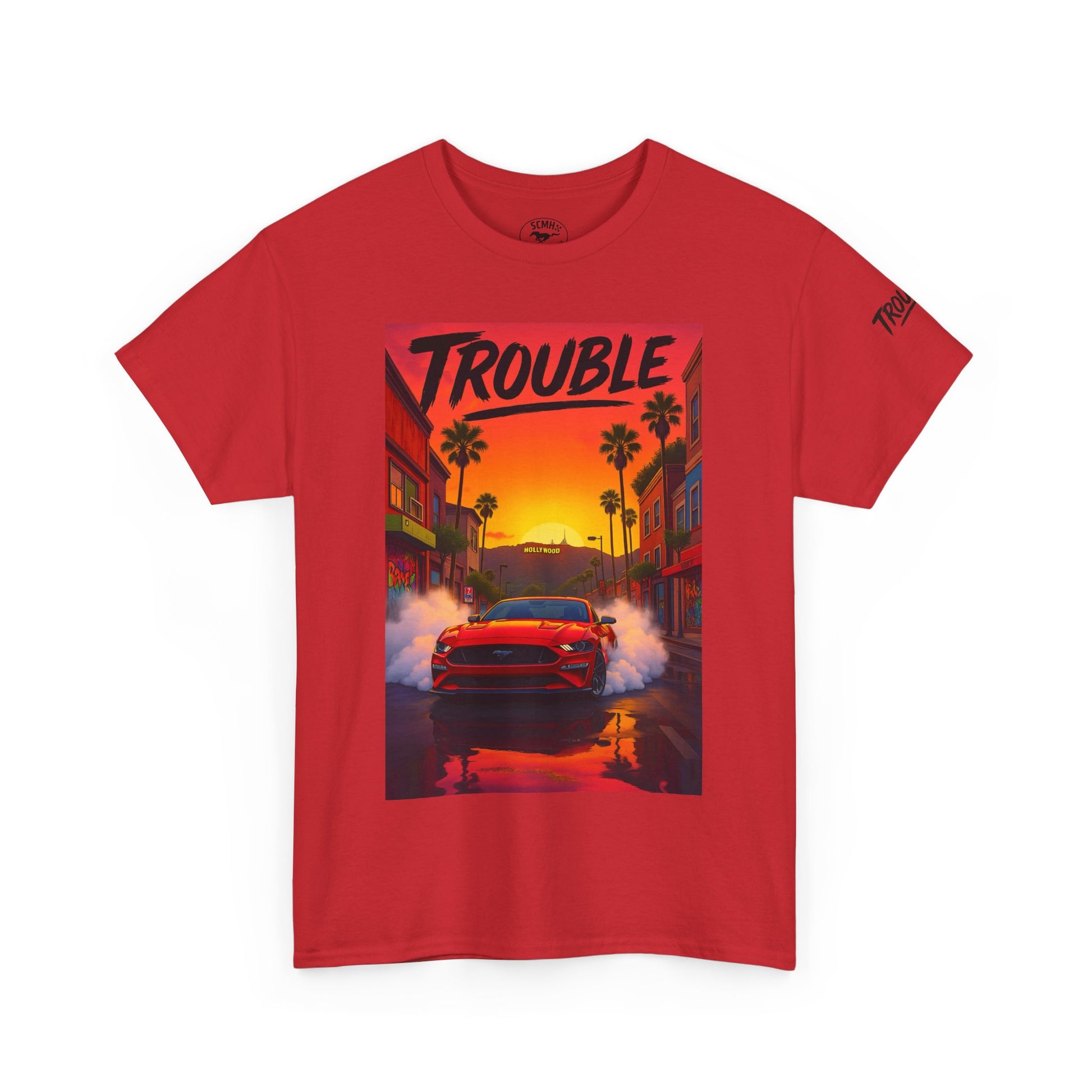 Trouble Retro Trouble Graphic Tee, Unisex Cotton T-Shirt, Cool Streetwear Shirt, Casual Summer Tee, Gift for Car Lovers