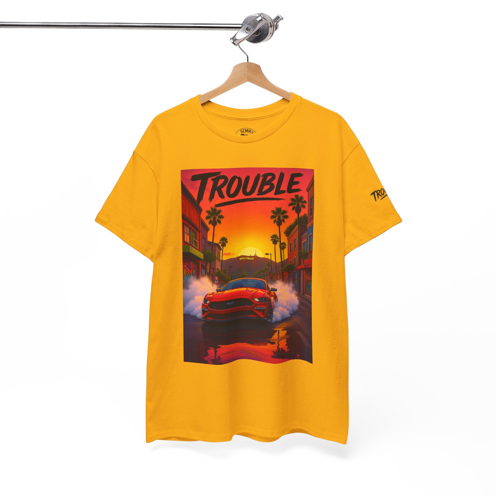 Trouble Retro Trouble Graphic Tee, Unisex Cotton T-Shirt, Cool Streetwear Shirt, Casual Summer Tee, Gift for Car Lovers
