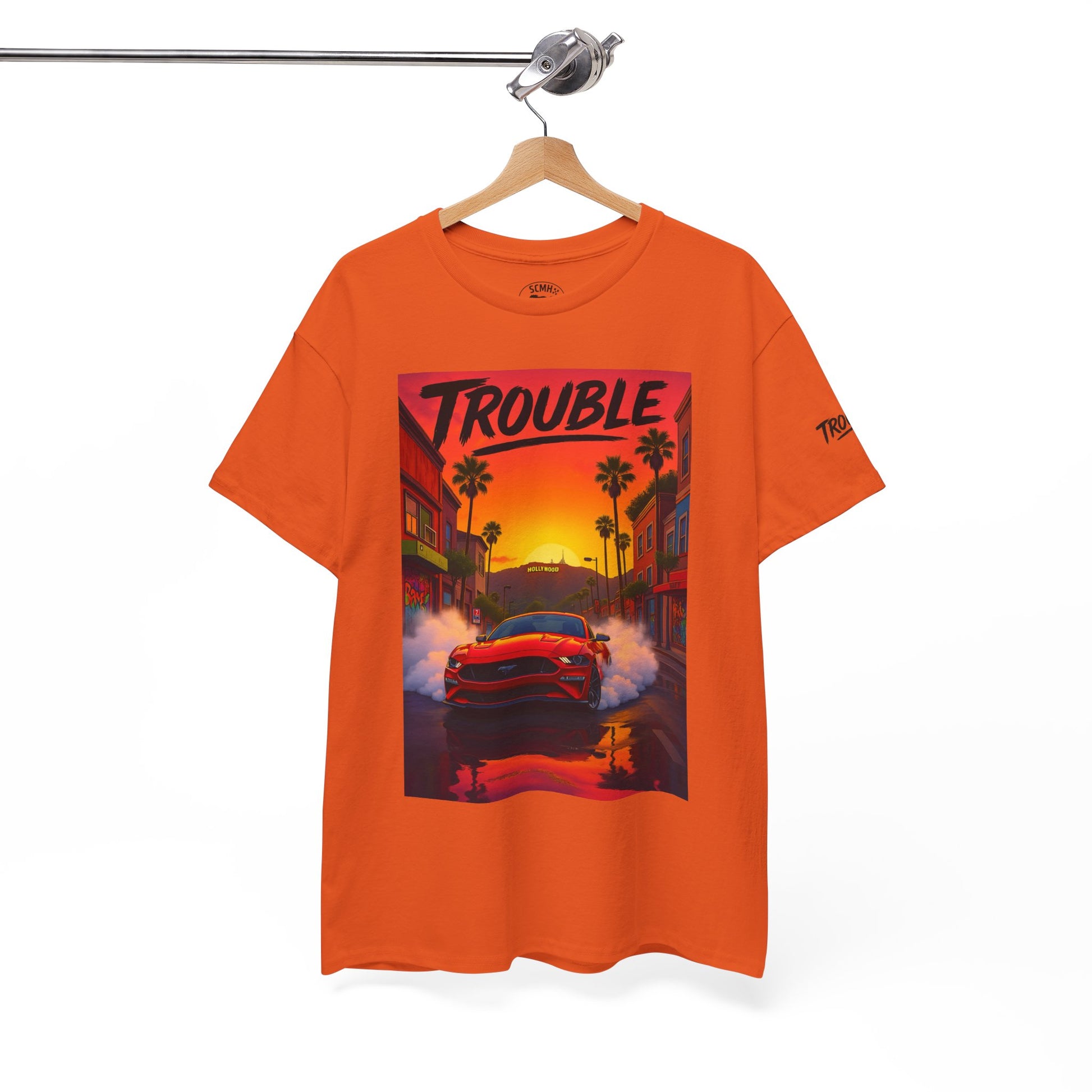 Trouble Retro Trouble Graphic Tee, Unisex Cotton T-Shirt, Cool Streetwear Shirt, Casual Summer Tee, Gift for Car Lovers