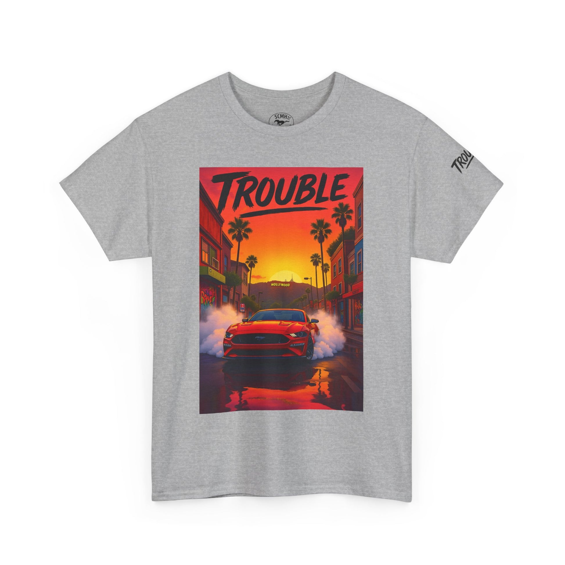 Trouble Retro Trouble Graphic Tee, Unisex Cotton T-Shirt, Cool Streetwear Shirt, Casual Summer Tee, Gift for Car Lovers
