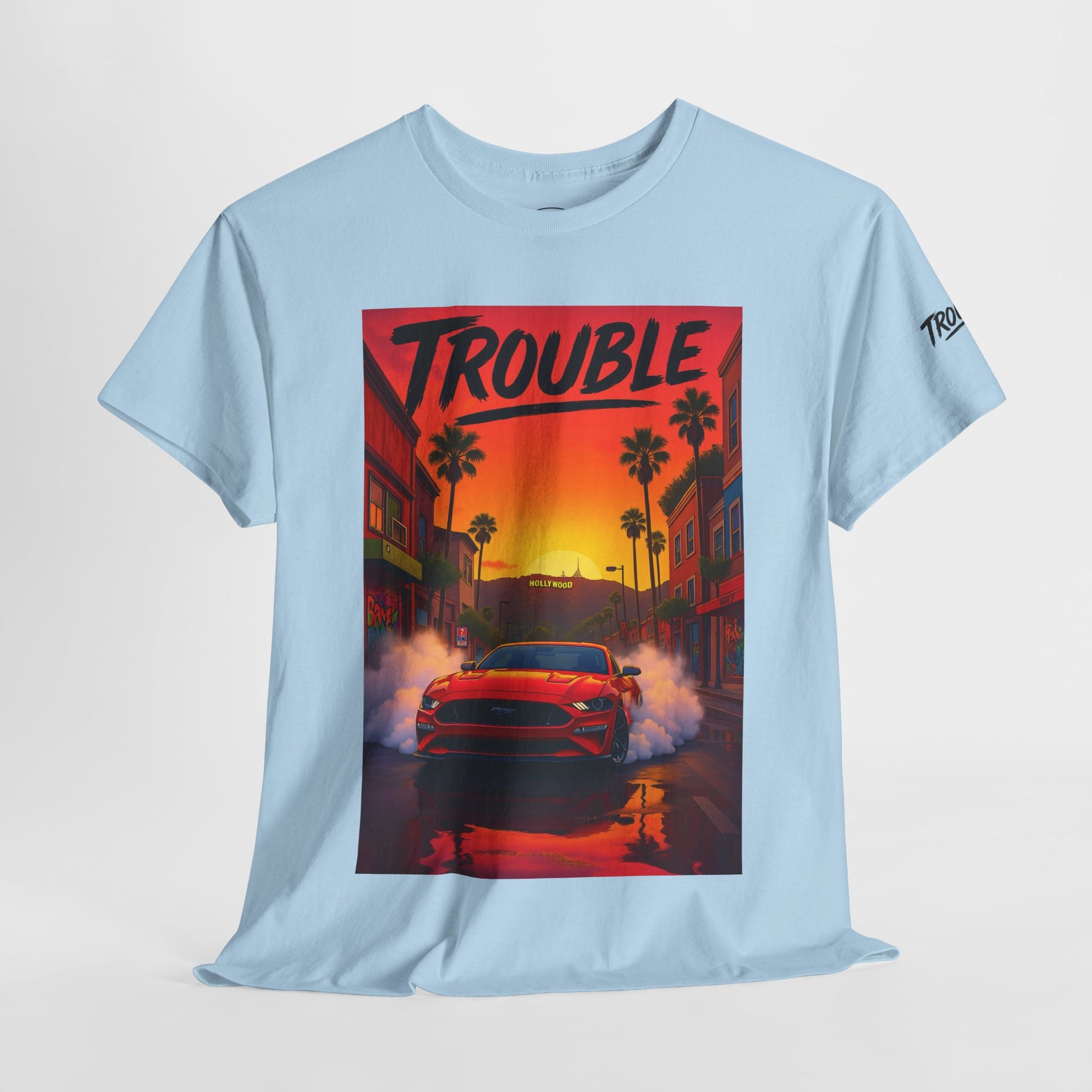 Trouble Retro Trouble Graphic Tee, Unisex Cotton T-Shirt, Cool Streetwear Shirt, Casual Summer Tee, Gift for Car Lovers