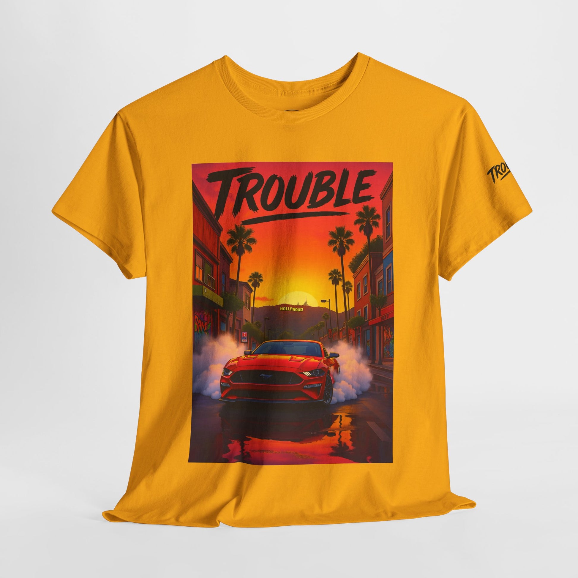 Trouble Retro Trouble Graphic Tee, Unisex Cotton T-Shirt, Cool Streetwear Shirt, Casual Summer Tee, Gift for Car Lovers