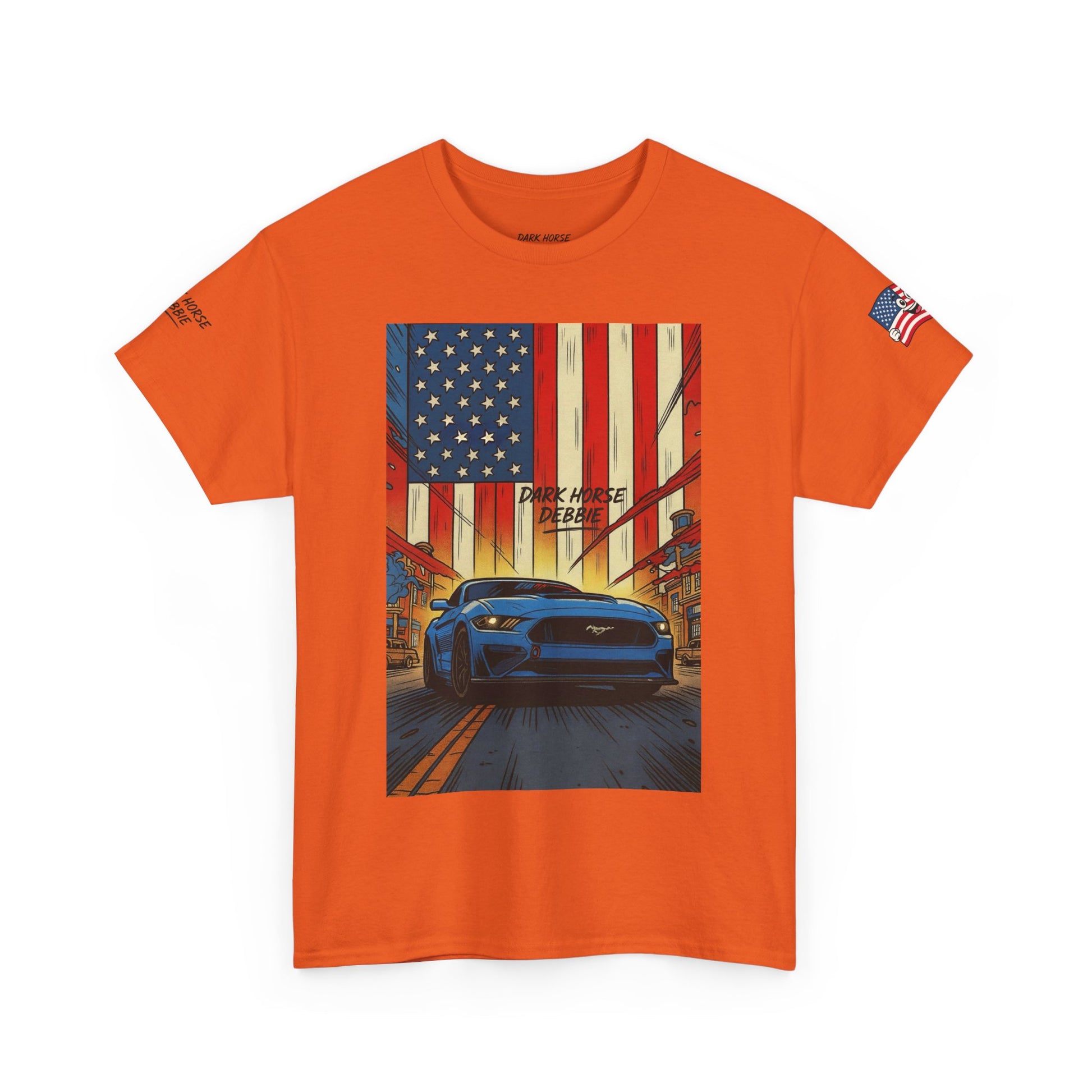 Dark Horse Debbie Patriotic Car Enthusiast Tee - Perfect for Independence Day, Gift for Dad, Car Show, Track Day, Summer Style