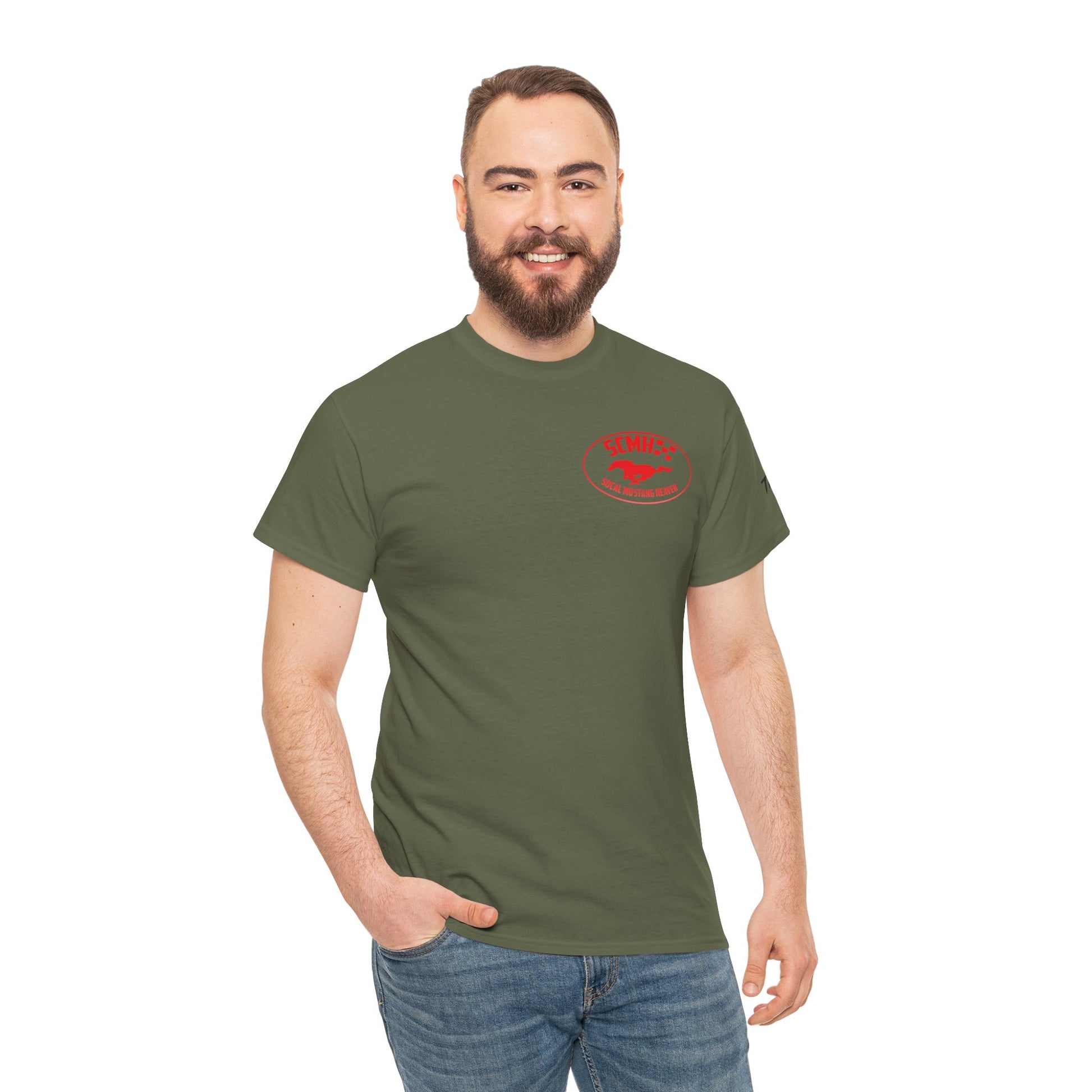 Unisex Heavy Cotton Tee with SoCal Mustang Heaven Design, Casual Tee, Gift for Car Lovers, Mustang Enthusiast Shirt, Iconic Graphic Tee