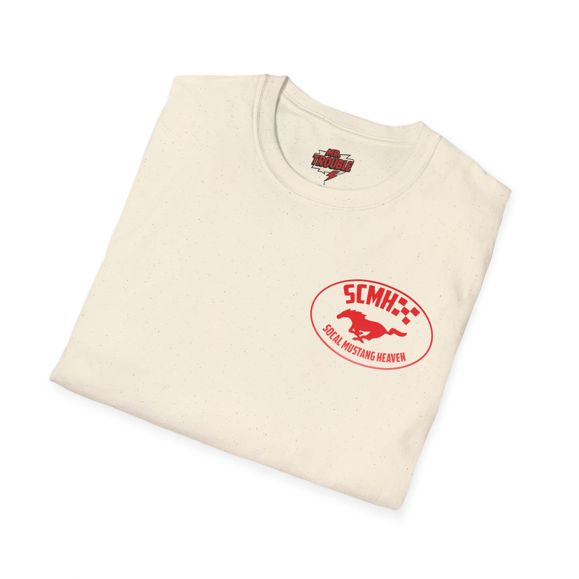 Mr. Trouble SoCal Mustang Heaven T-Shirt, Unisex T-Shirt, Vintage Style Tee, Horse Lover Gift, Car Enthusiast Apparel, Horse Racing Shirt