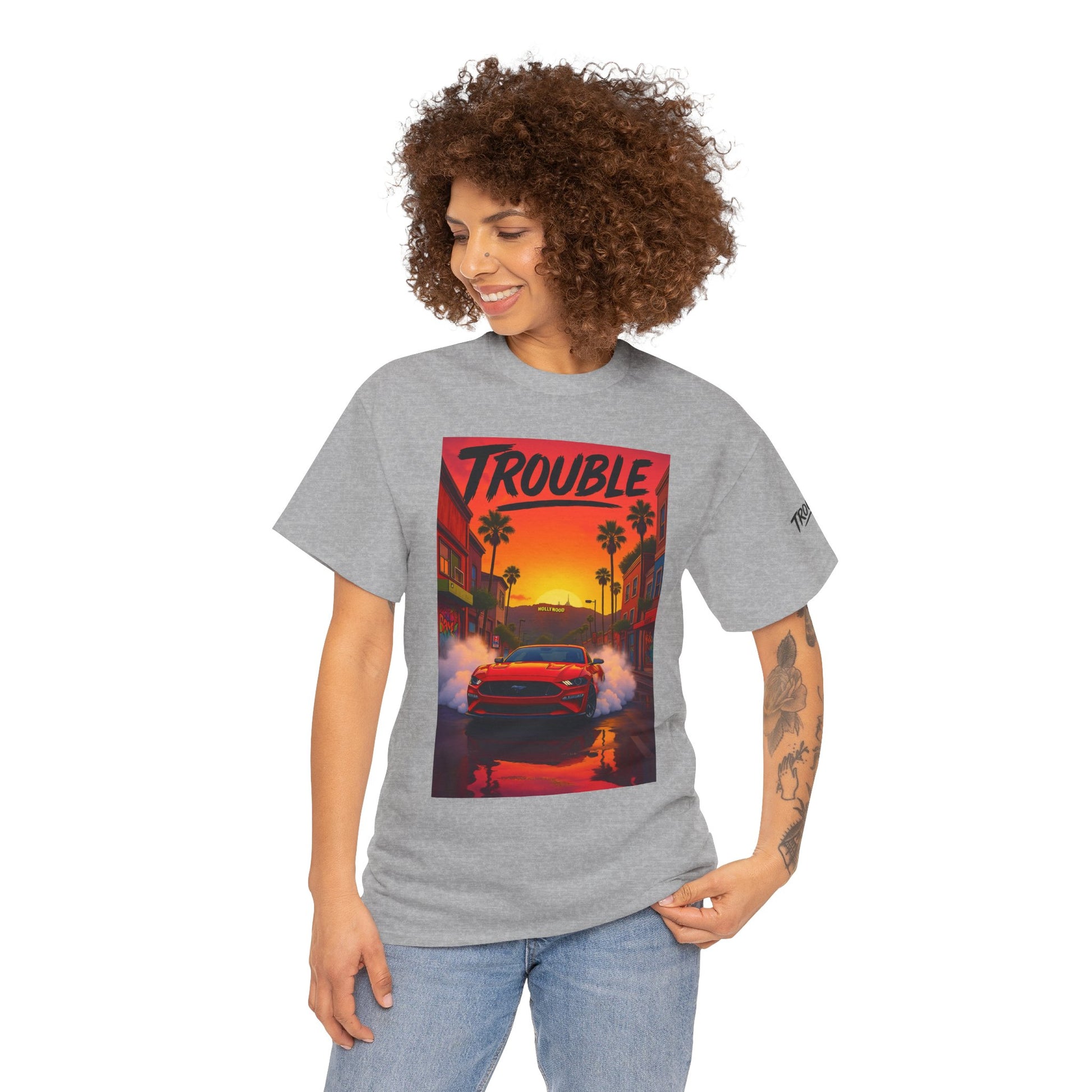Trouble Retro Trouble Graphic Tee, Unisex Cotton T-Shirt, Cool Streetwear Shirt, Casual Summer Tee, Gift for Car Lovers