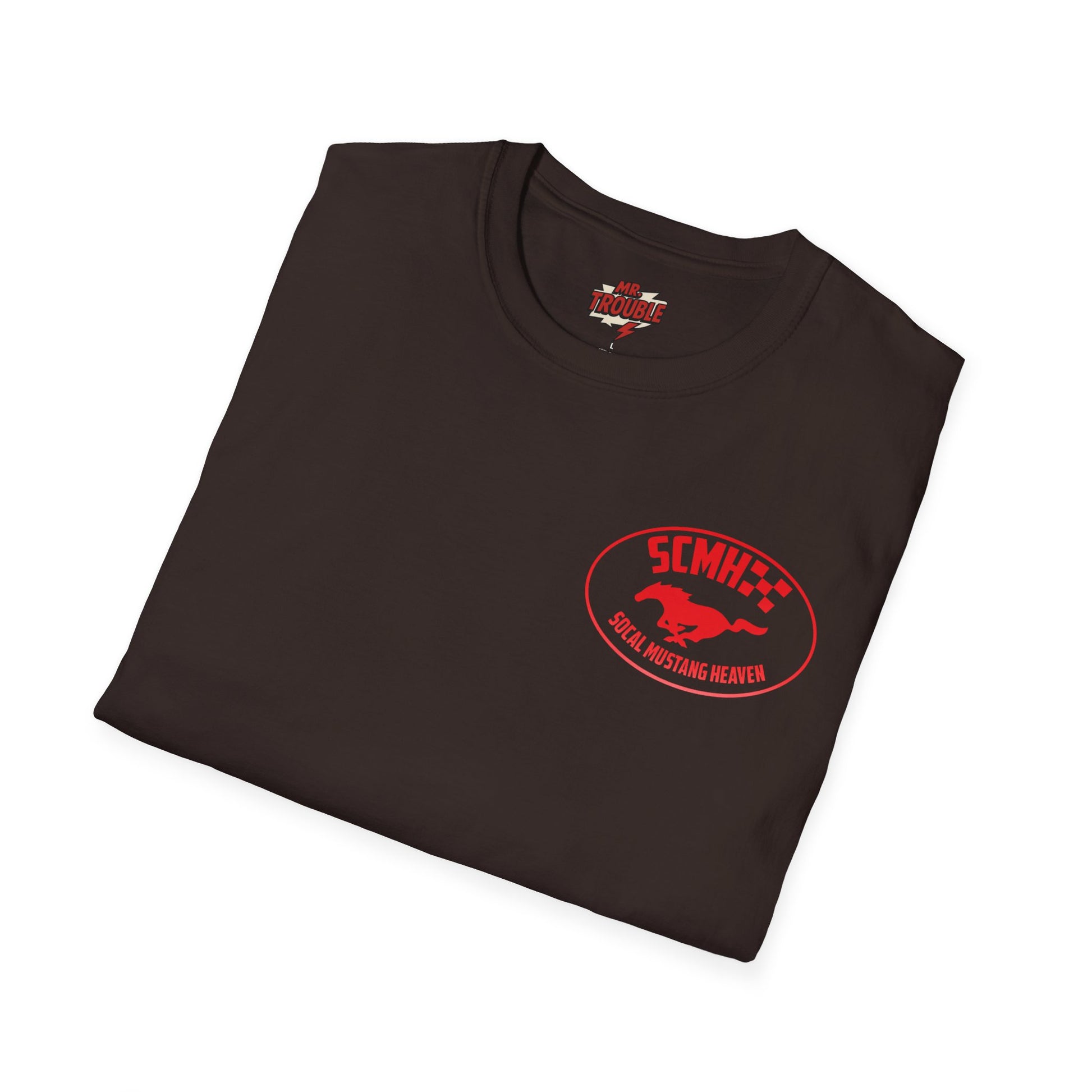 Mr. Trouble SoCal Mustang Heaven T-Shirt, Unisex T-Shirt, Vintage Style Tee, Horse Lover Gift, Car Enthusiast Apparel, Horse Racing Shirt
