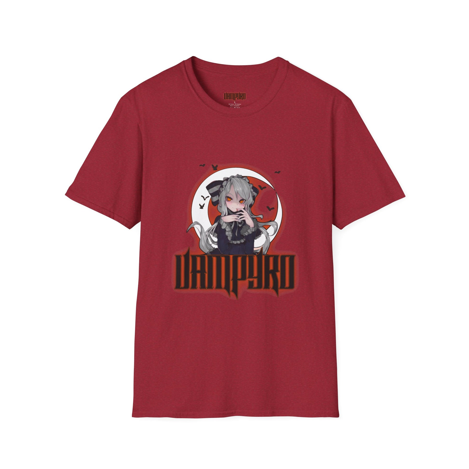 Vampire Crimson Original Graphic T-Shirt, Unisex Tee for Cosplay, Halloween Costume, Casual Wear, Edgy Street Style, Gift for Fans