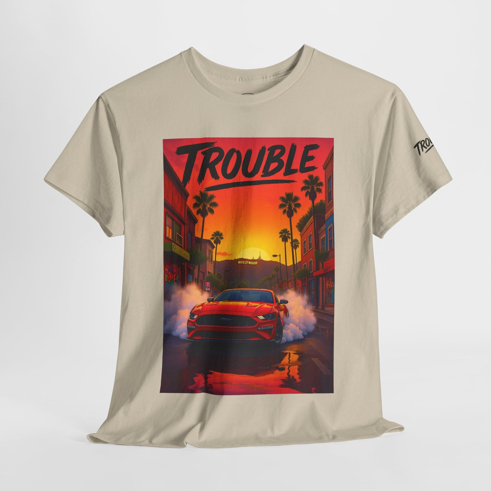 Trouble Retro Trouble Graphic Tee, Unisex Cotton T-Shirt, Cool Streetwear Shirt, Casual Summer Tee, Gift for Car Lovers