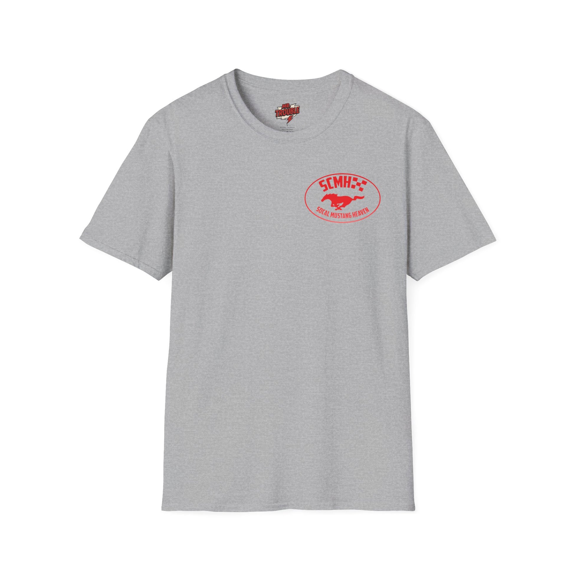 Mr. Trouble SoCal Mustang Heaven T-Shirt, Unisex T-Shirt, Vintage Style Tee, Horse Lover Gift, Car Enthusiast Apparel, Horse Racing Shirt