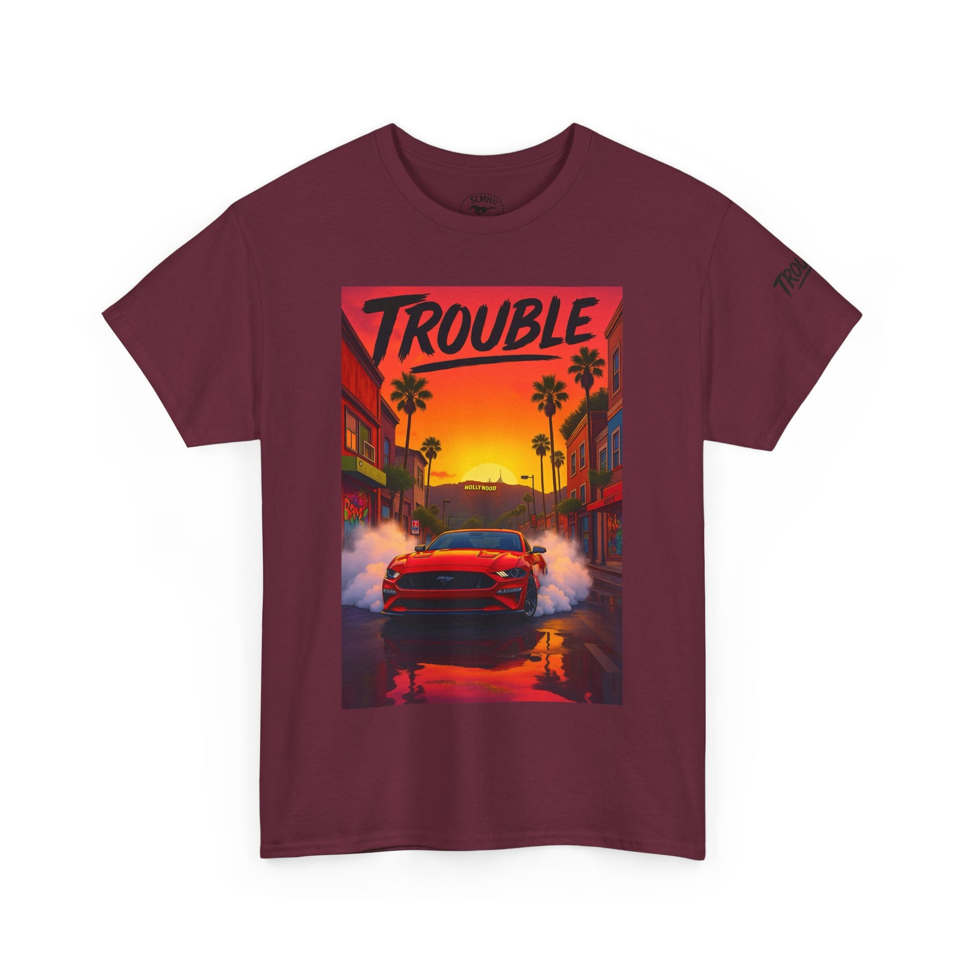 Trouble Retro Trouble Graphic Tee, Unisex Cotton T-Shirt, Cool Streetwear Shirt, Casual Summer Tee, Gift for Car Lovers