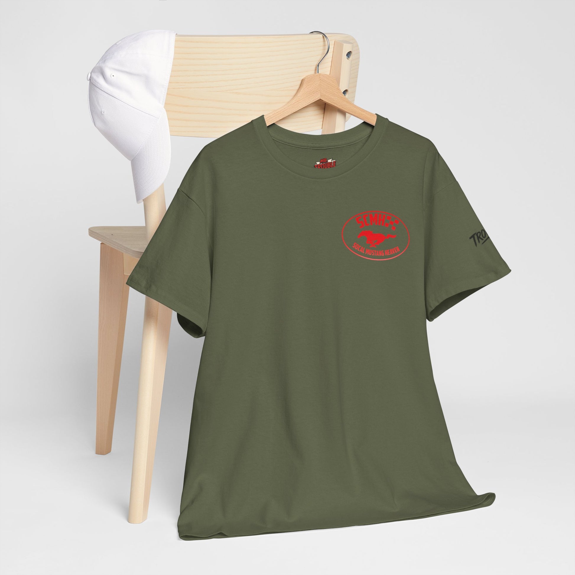 Unisex Heavy Cotton Tee with SoCal Mustang Heaven Design, Casual Tee, Gift for Car Lovers, Mustang Enthusiast Shirt, Iconic Graphic Tee