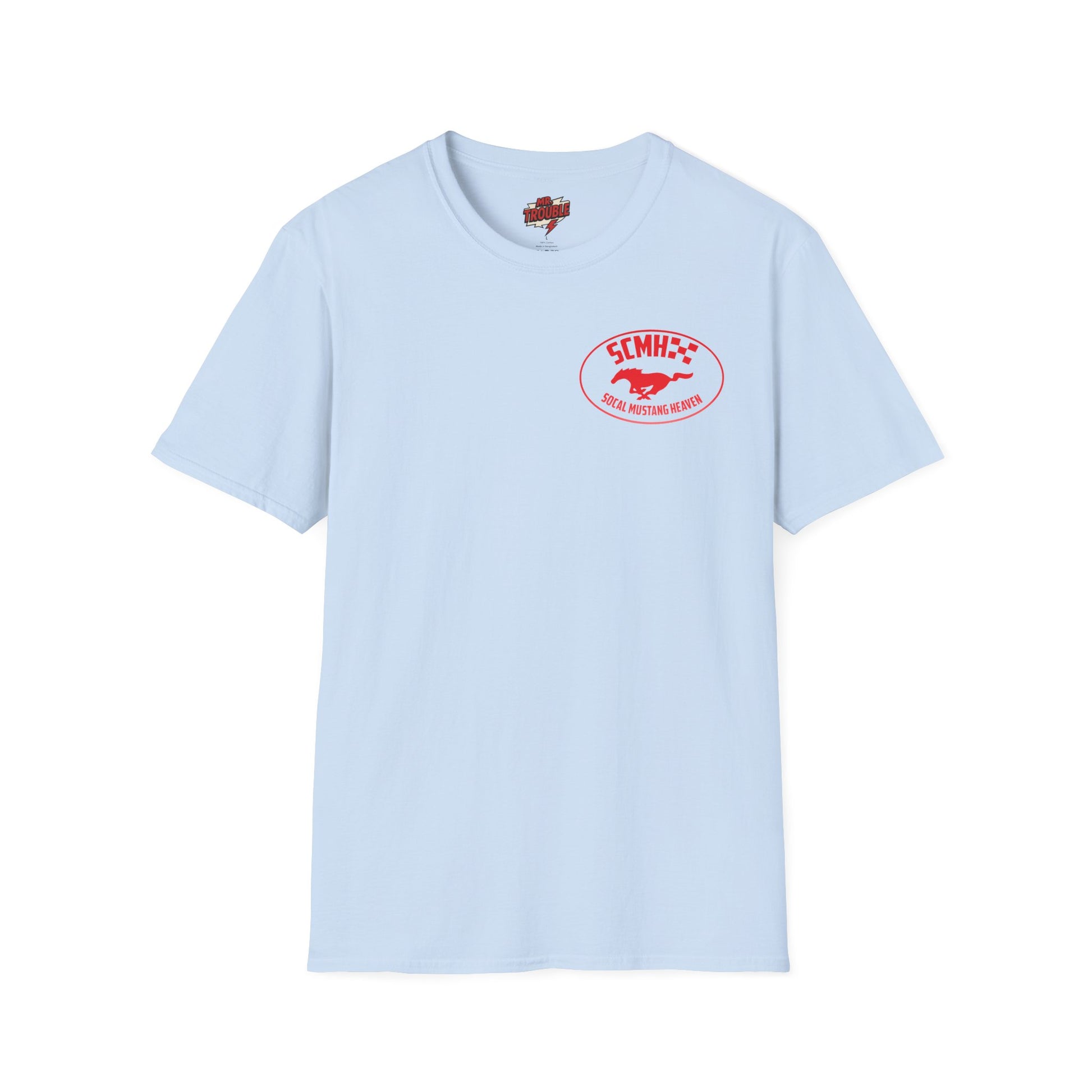 Mr. Trouble SoCal Mustang Heaven T-Shirt, Unisex T-Shirt, Vintage Style Tee, Horse Lover Gift, Car Enthusiast Apparel, Horse Racing Shirt