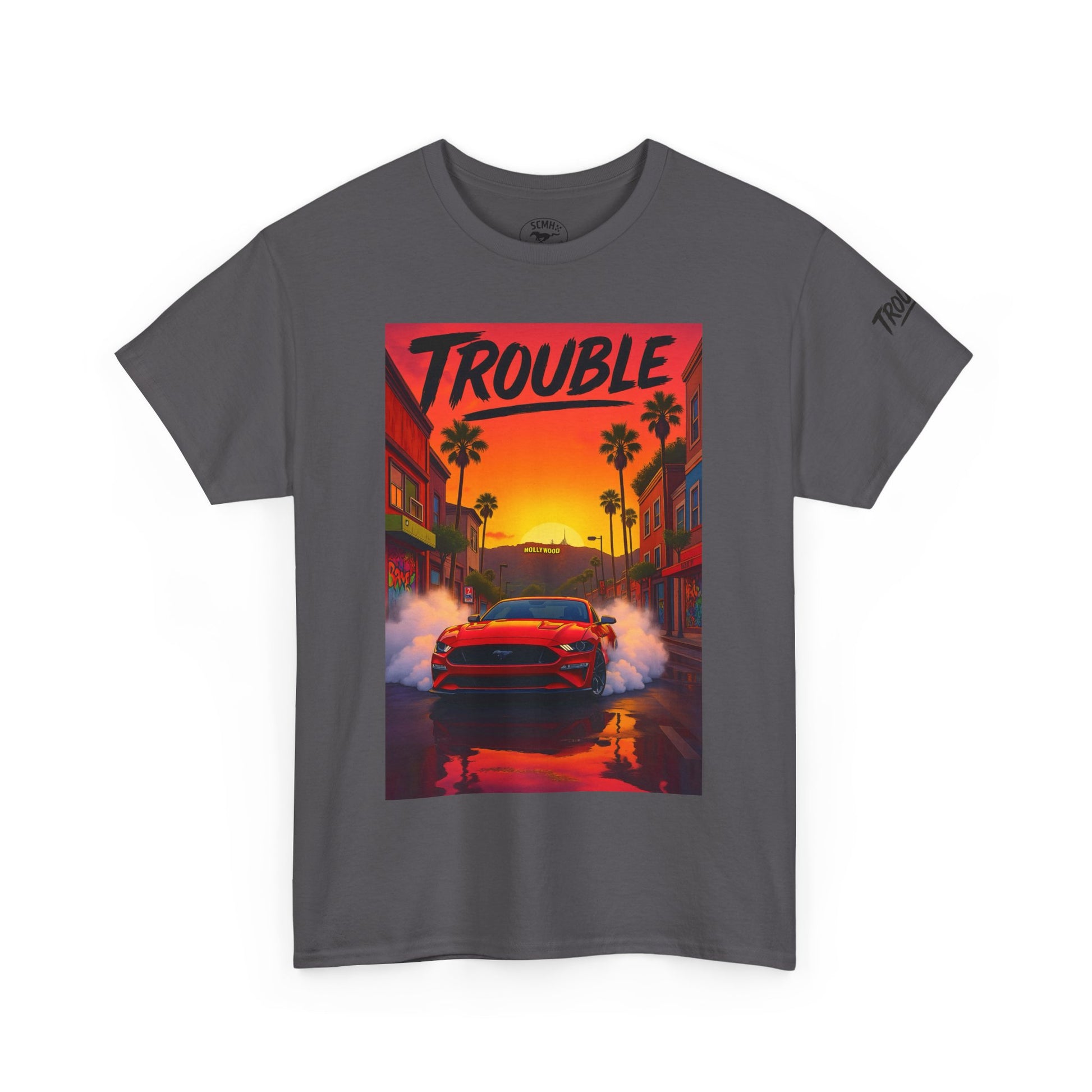Trouble Retro Trouble Graphic Tee, Unisex Cotton T-Shirt, Cool Streetwear Shirt, Casual Summer Tee, Gift for Car Lovers