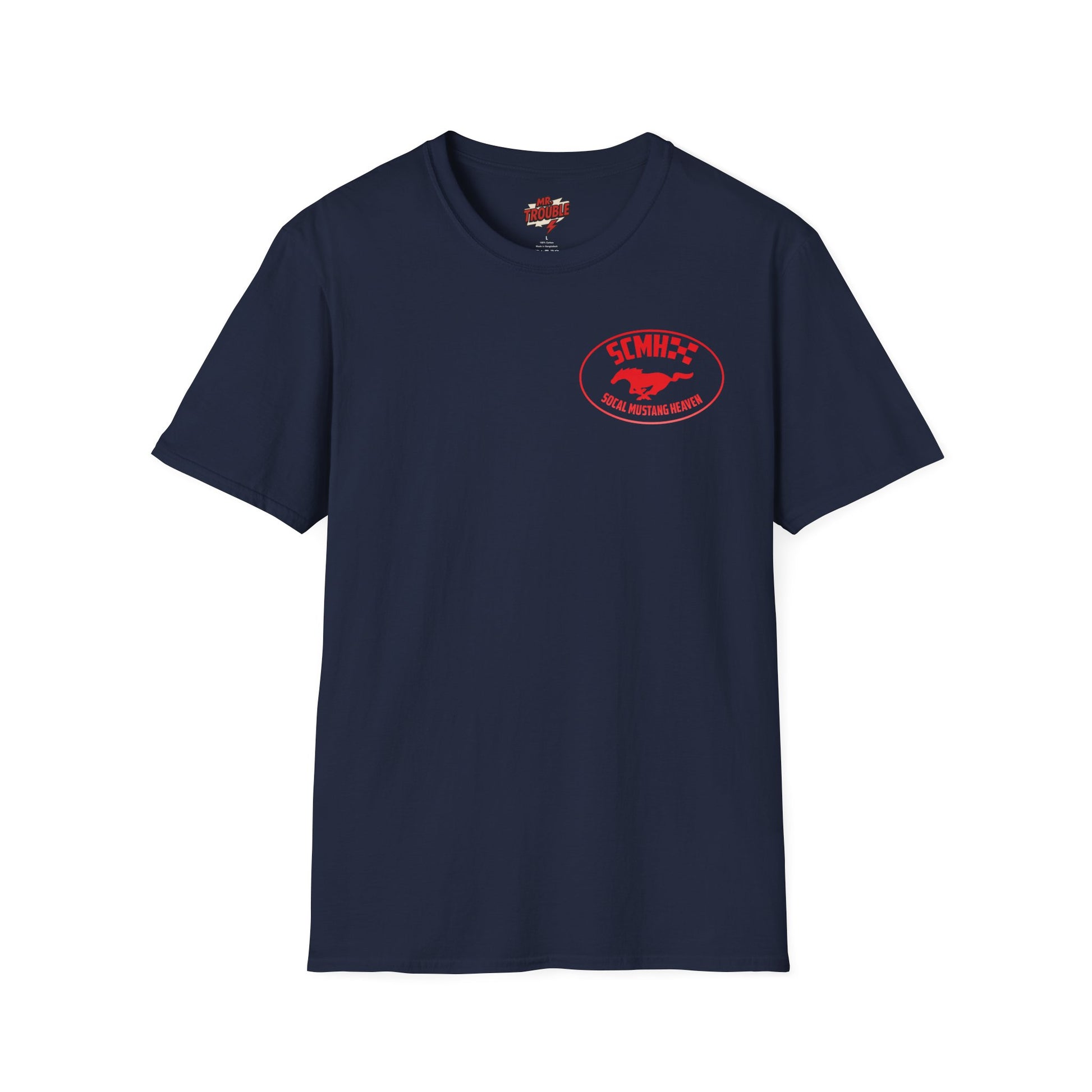 Mr. Trouble SoCal Mustang Heaven T-Shirt, Unisex T-Shirt, Vintage Style Tee, Horse Lover Gift, Car Enthusiast Apparel, Horse Racing Shirt