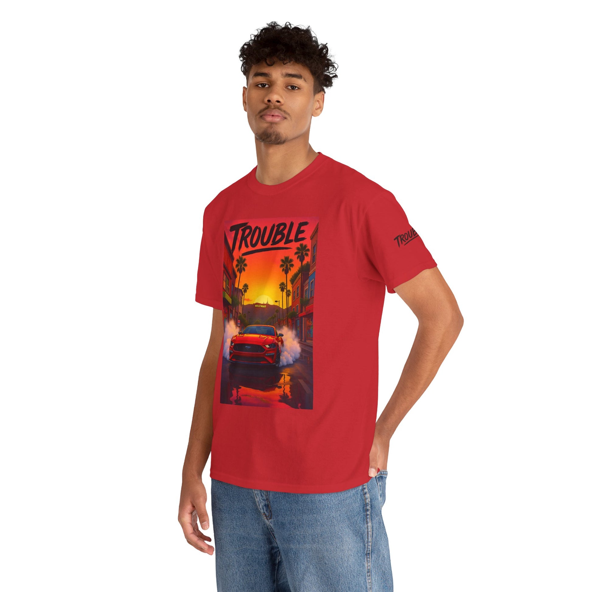 Trouble Retro Trouble Graphic Tee, Unisex Cotton T-Shirt, Cool Streetwear Shirt, Casual Summer Tee, Gift for Car Lovers