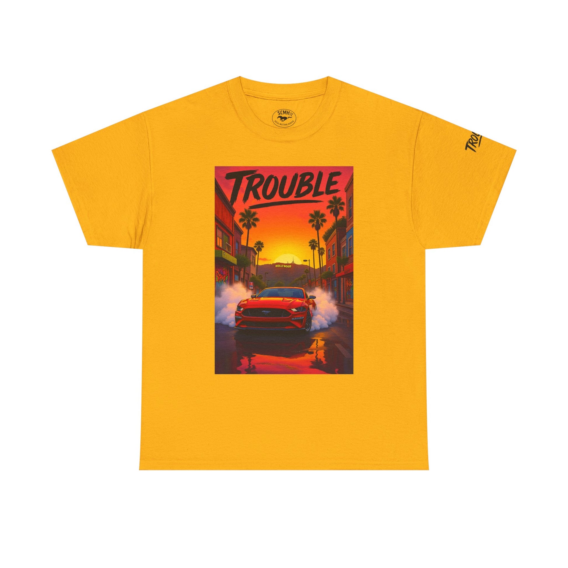 Trouble Retro Trouble Graphic Tee, Unisex Cotton T-Shirt, Cool Streetwear Shirt, Casual Summer Tee, Gift for Car Lovers