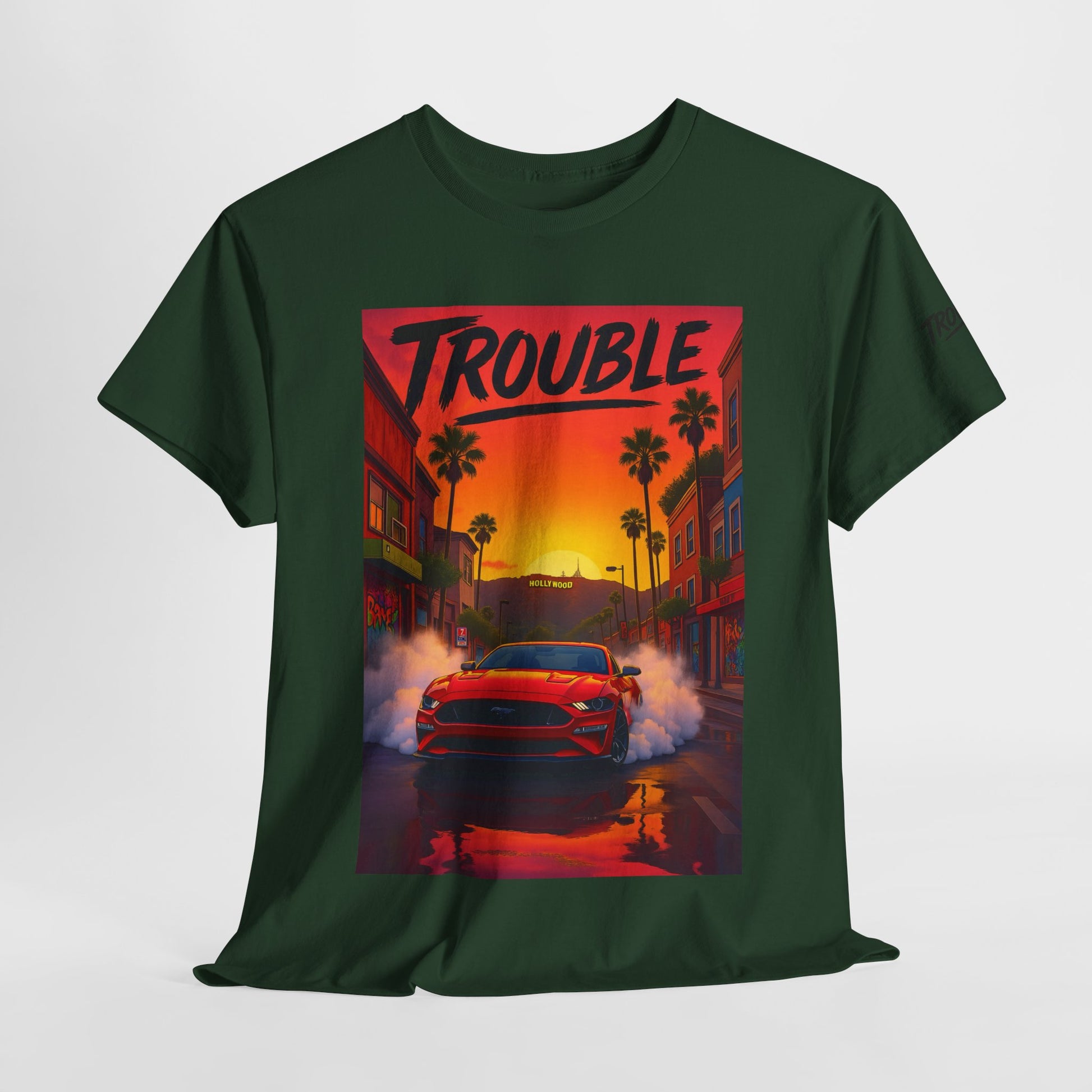 Trouble Retro Trouble Graphic Tee, Unisex Cotton T-Shirt, Cool Streetwear Shirt, Casual Summer Tee, Gift for Car Lovers