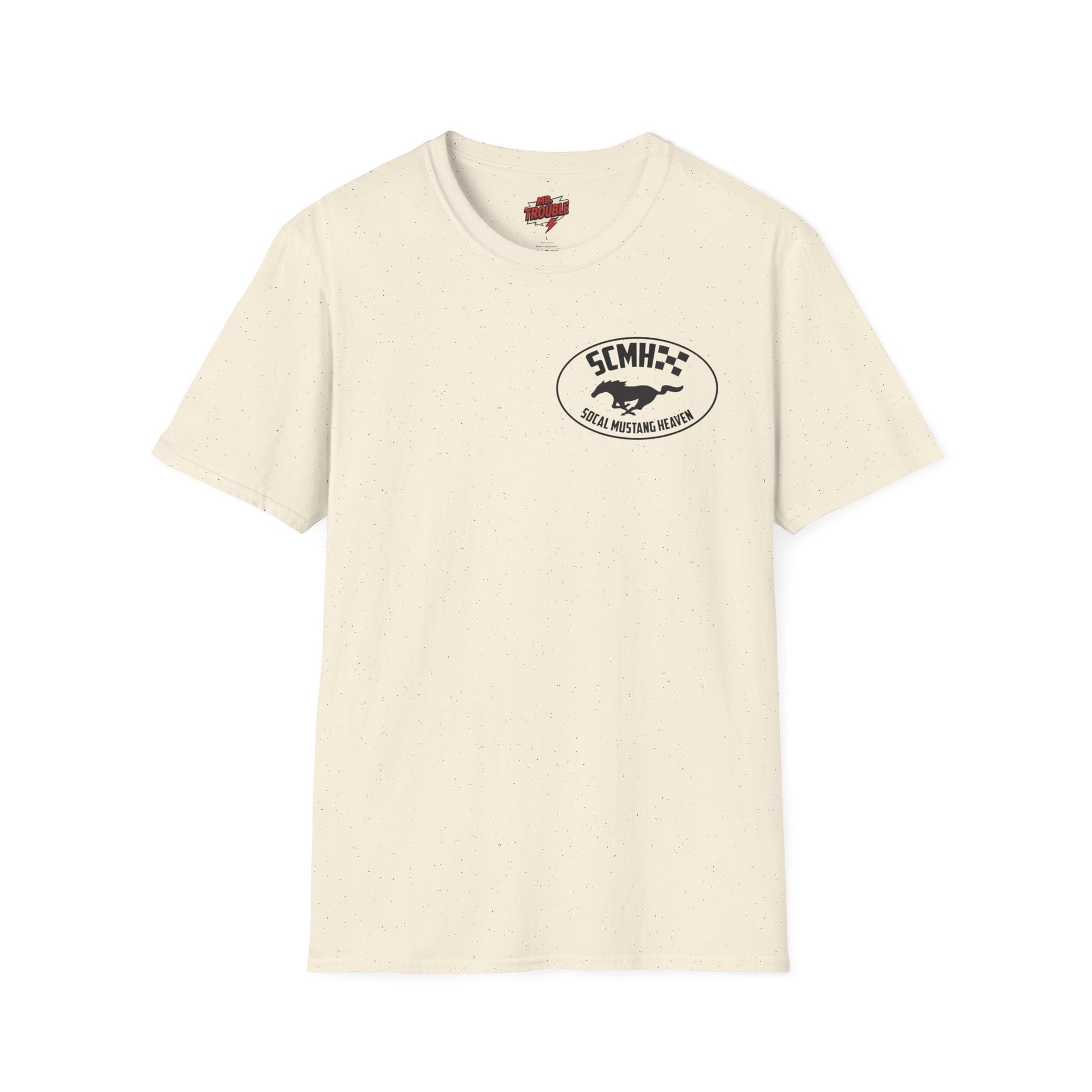 Mr. Trouble SoCal Mustang Heaven T-Shirt, Unisex Graphic Tee, Perfect for Car Lovers, Vintage Style, Gift for Horse Enthusiasts, Casual Wear