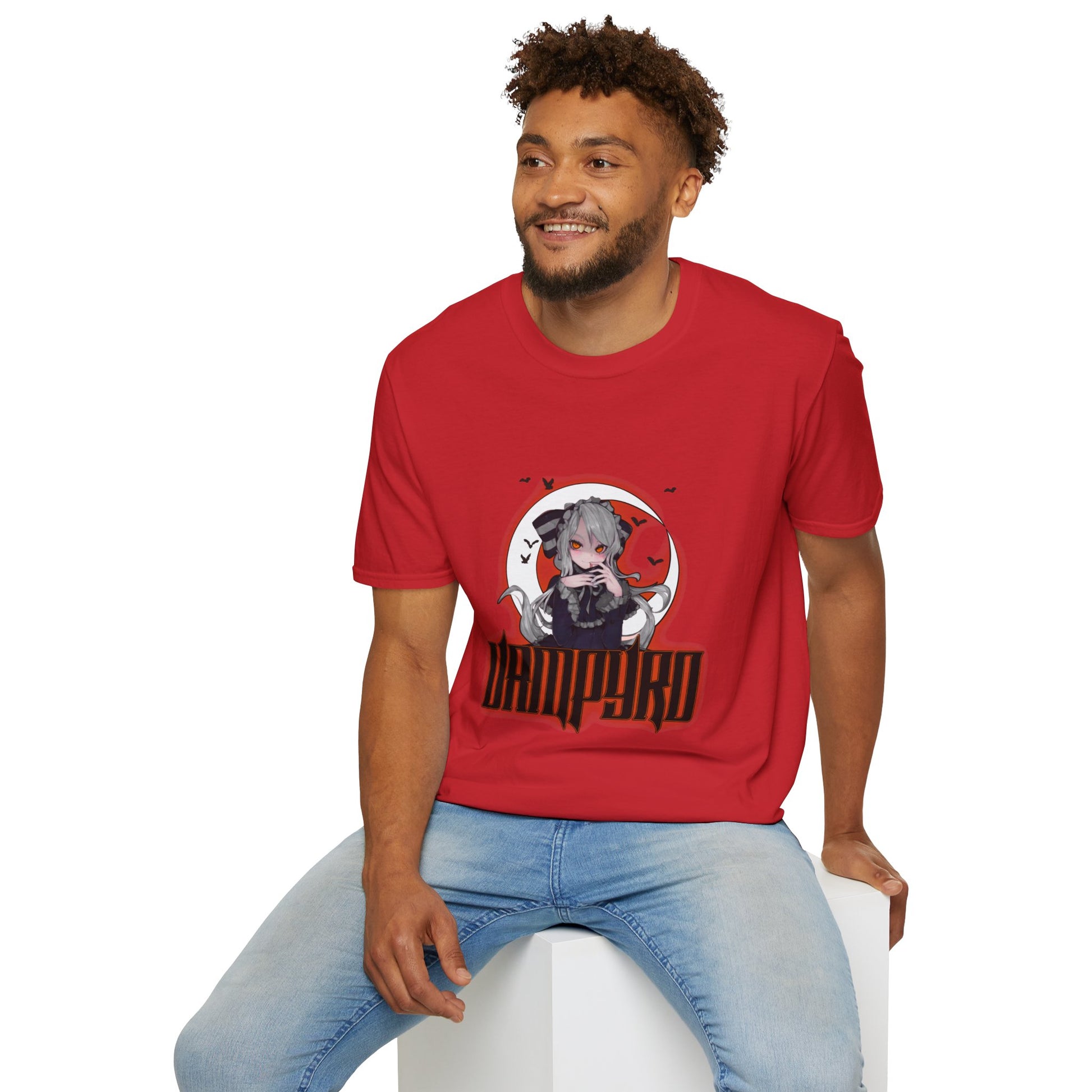 Vampire Crimson Original Graphic T-Shirt, Unisex Tee for Cosplay, Halloween Costume, Casual Wear, Edgy Street Style, Gift for Fans