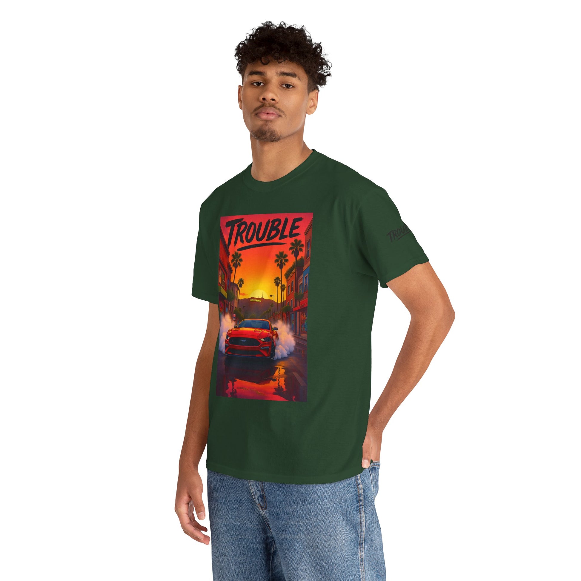 Trouble Retro Trouble Graphic Tee, Unisex Cotton T-Shirt, Cool Streetwear Shirt, Casual Summer Tee, Gift for Car Lovers
