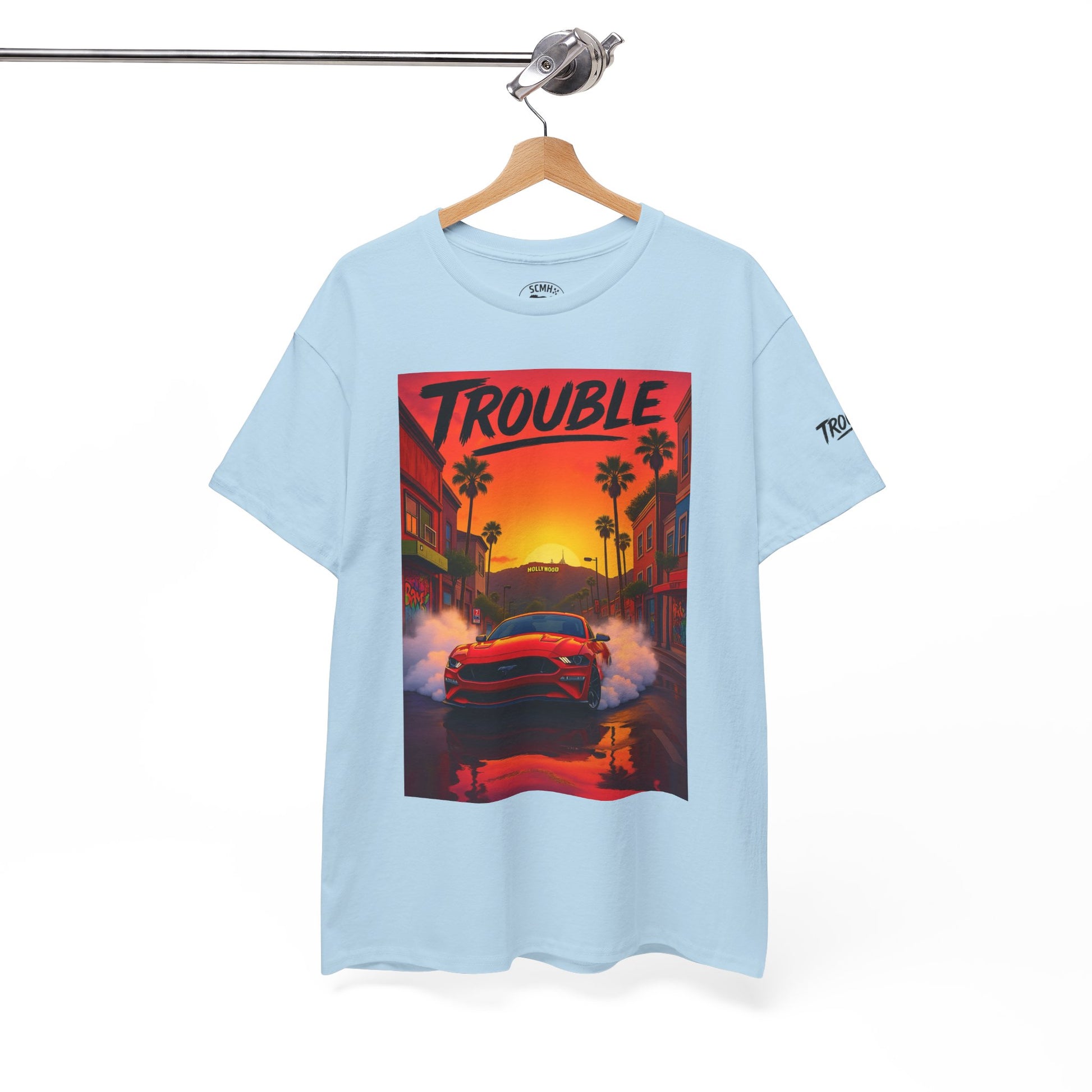 Trouble Retro Trouble Graphic Tee, Unisex Cotton T-Shirt, Cool Streetwear Shirt, Casual Summer Tee, Gift for Car Lovers