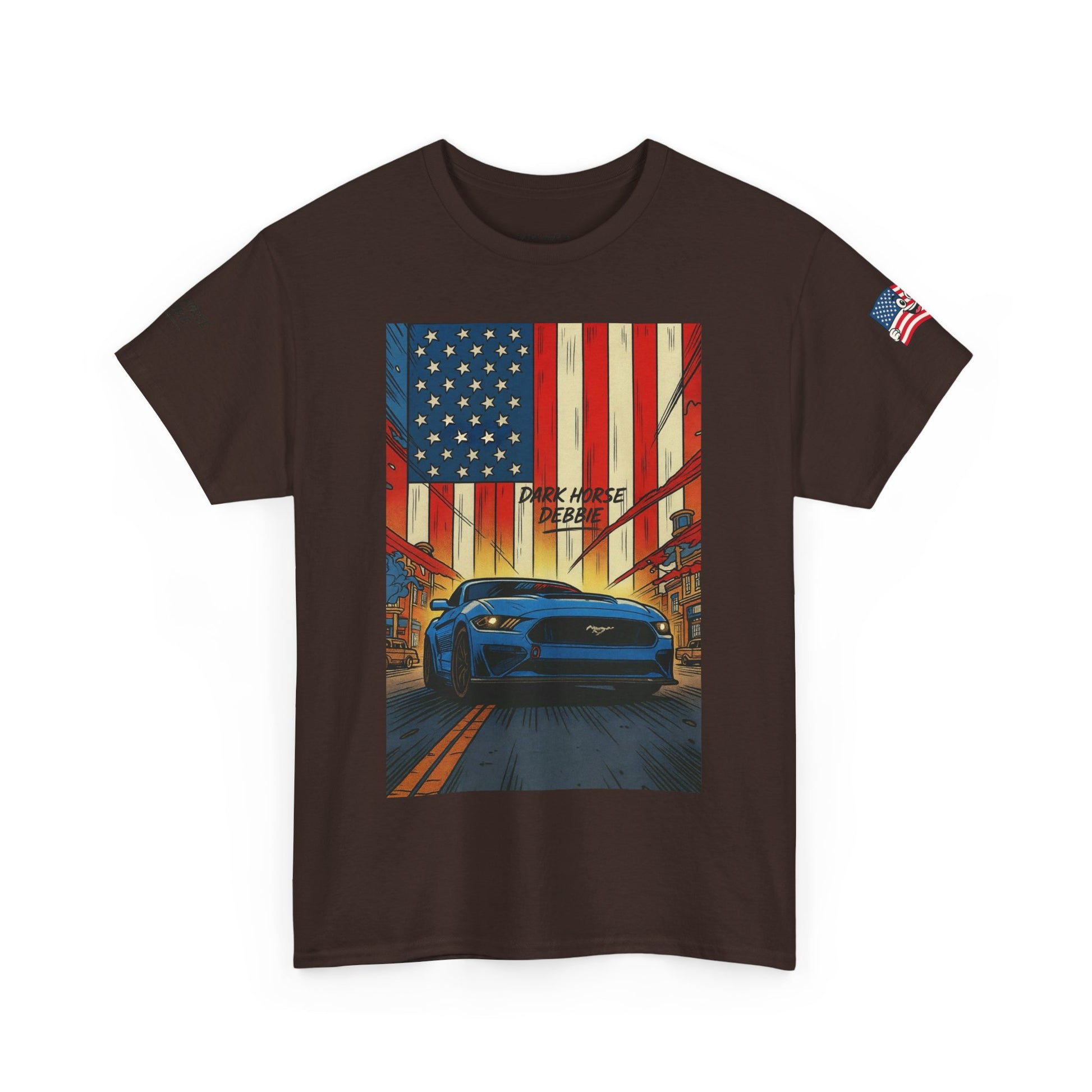 Dark Horse Debbie Patriotic Car Enthusiast Tee - Perfect for Independence Day, Gift for Dad, Car Show, Track Day, Summer Style