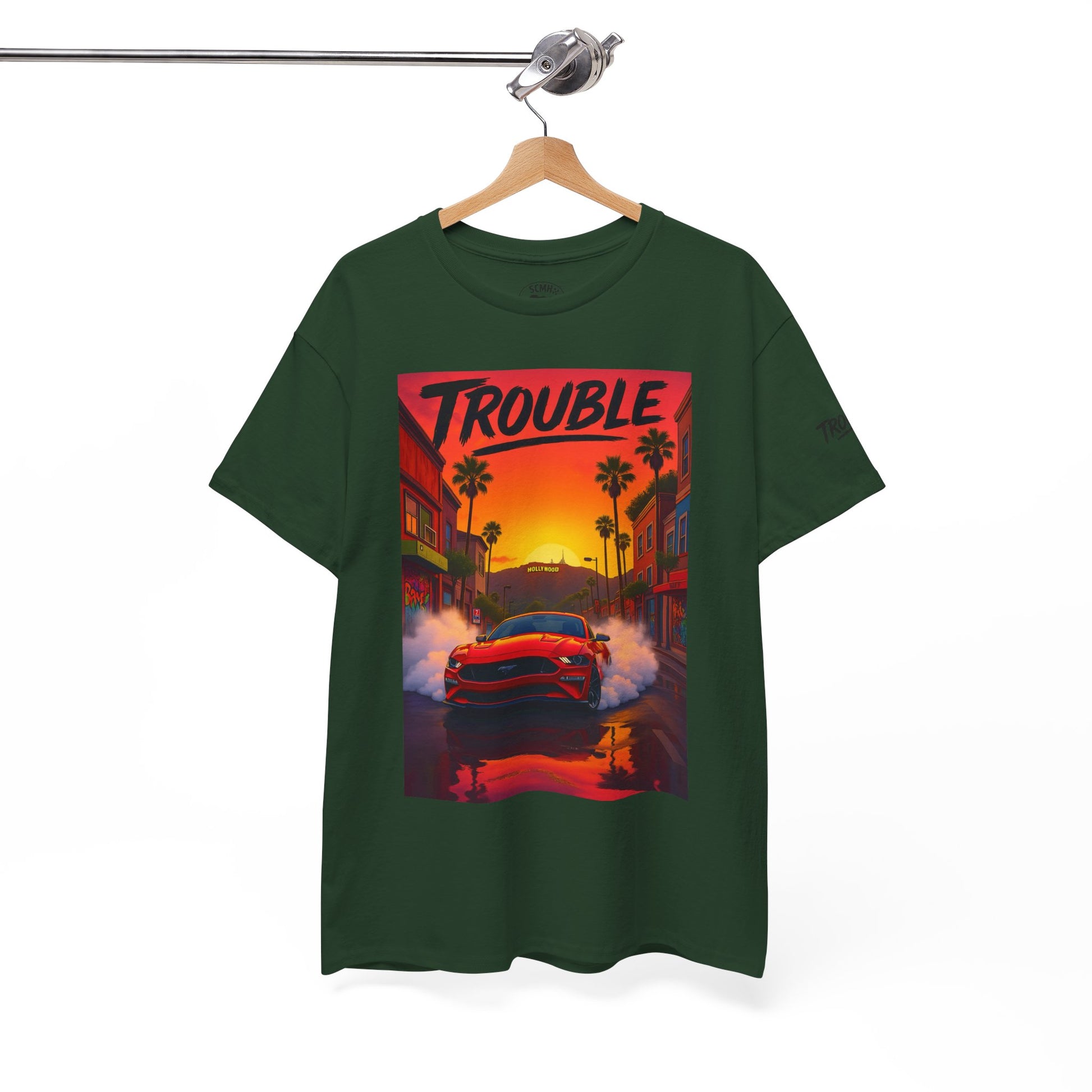 Trouble Retro Trouble Graphic Tee, Unisex Cotton T-Shirt, Cool Streetwear Shirt, Casual Summer Tee, Gift for Car Lovers