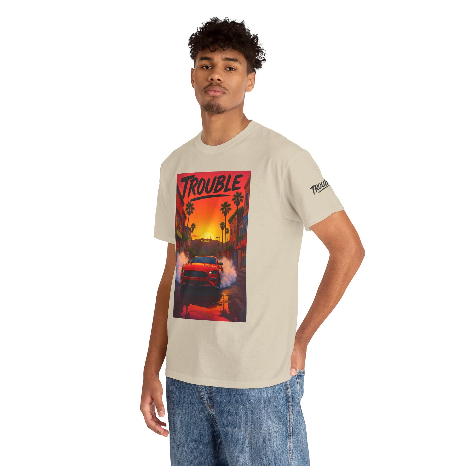 Trouble Retro Trouble Graphic Tee, Unisex Cotton T-Shirt, Cool Streetwear Shirt, Casual Summer Tee, Gift for Car Lovers
